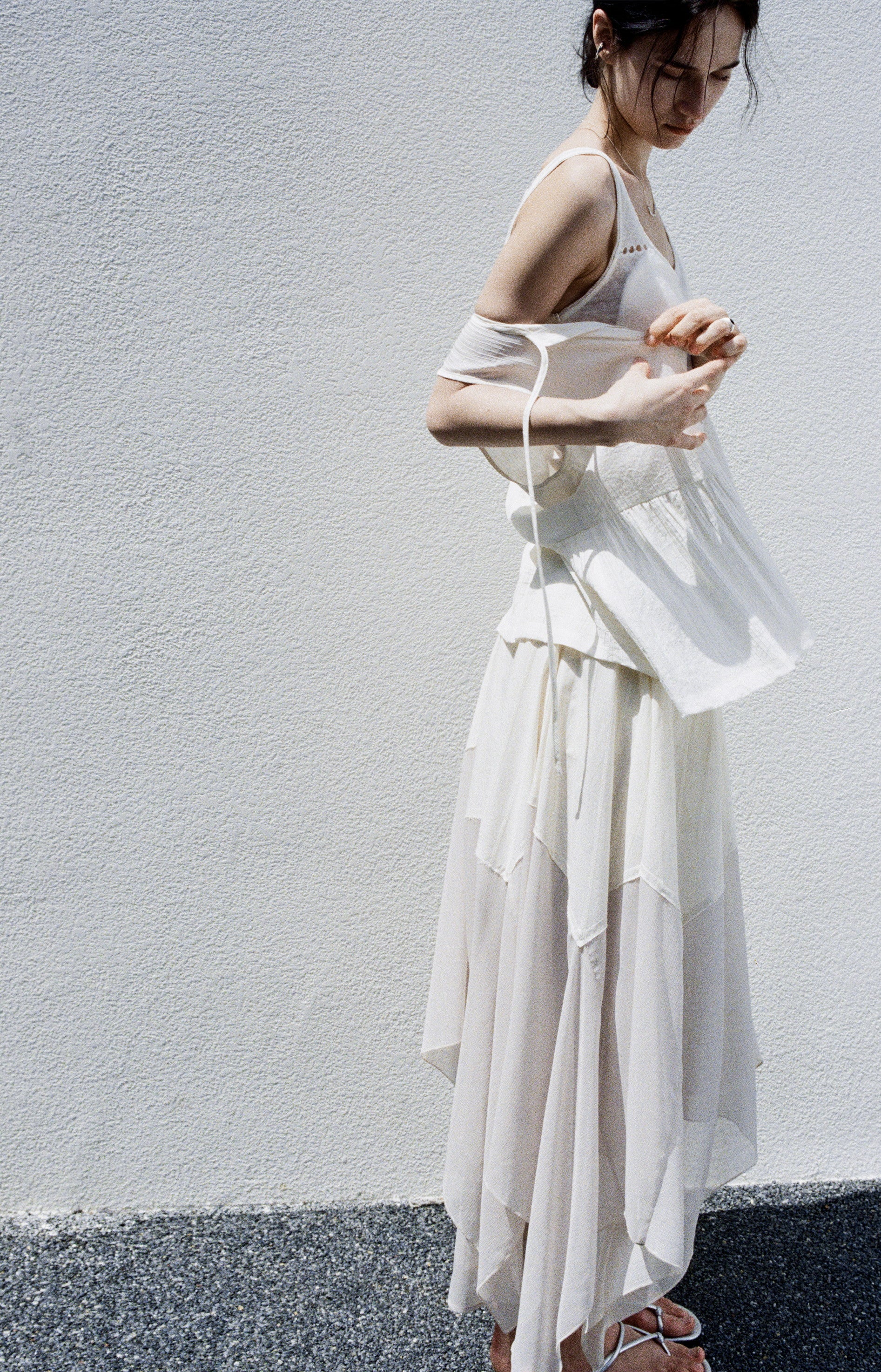 MIX FRILL TIERED SKIRT / ミックスフリルティアードスカート