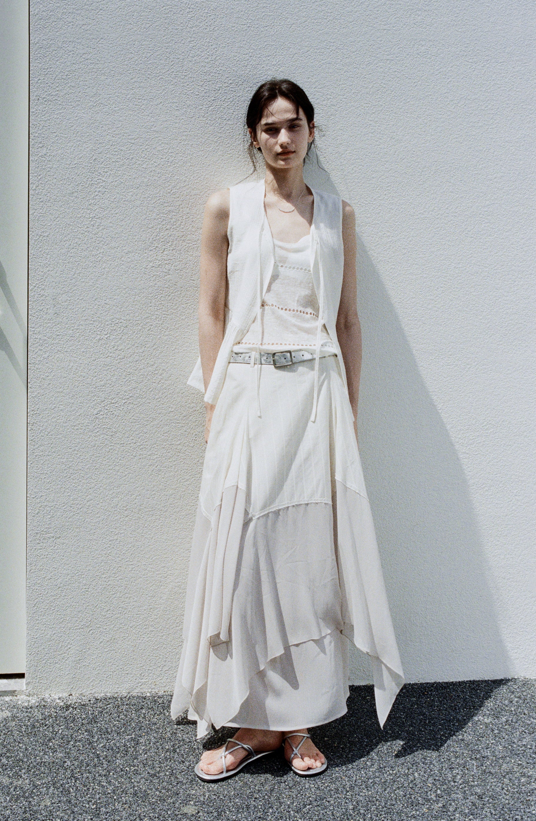 MIX FRILL TIERED SKIRT