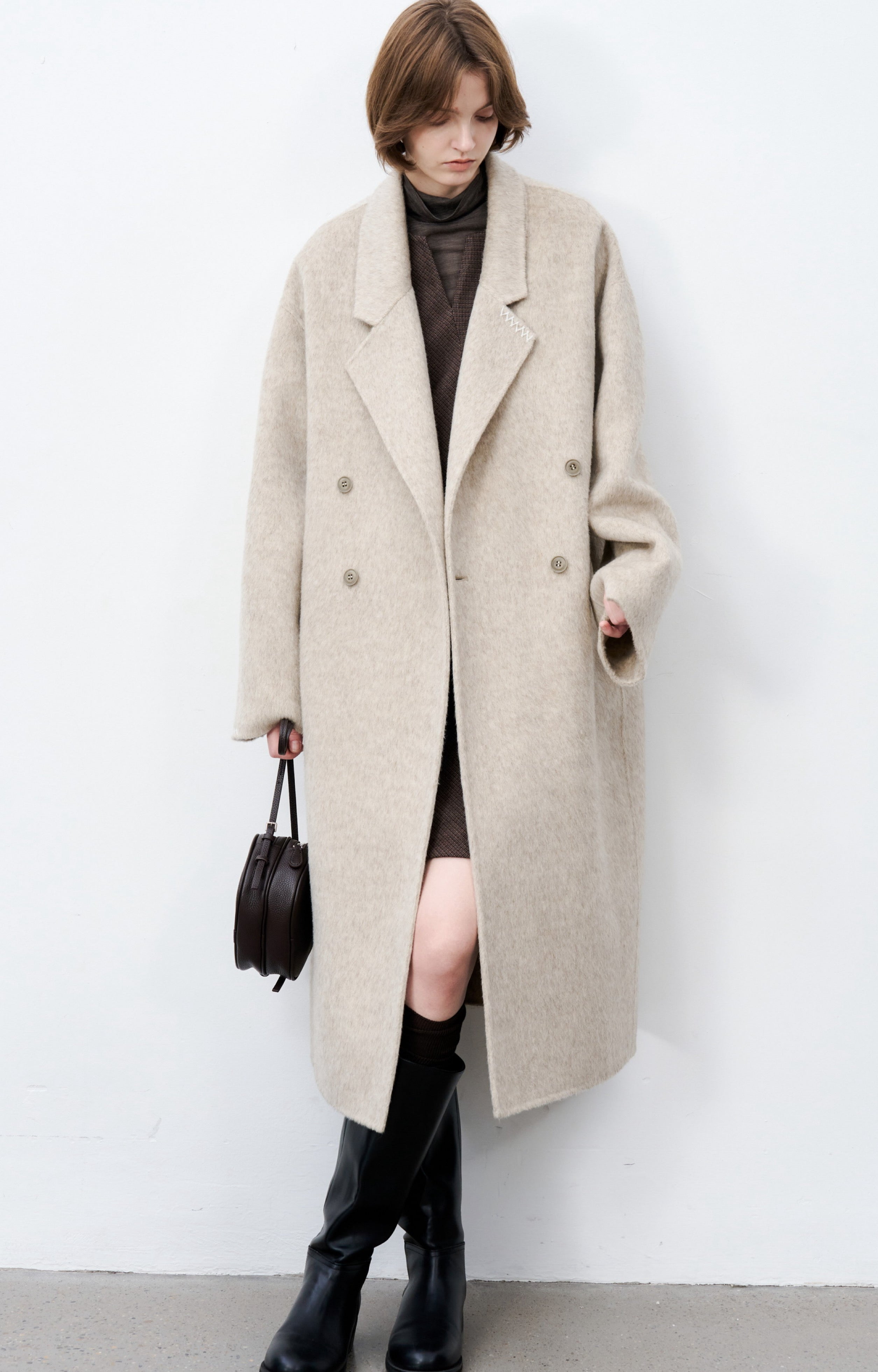 SOFT FURRY WOOL COAT