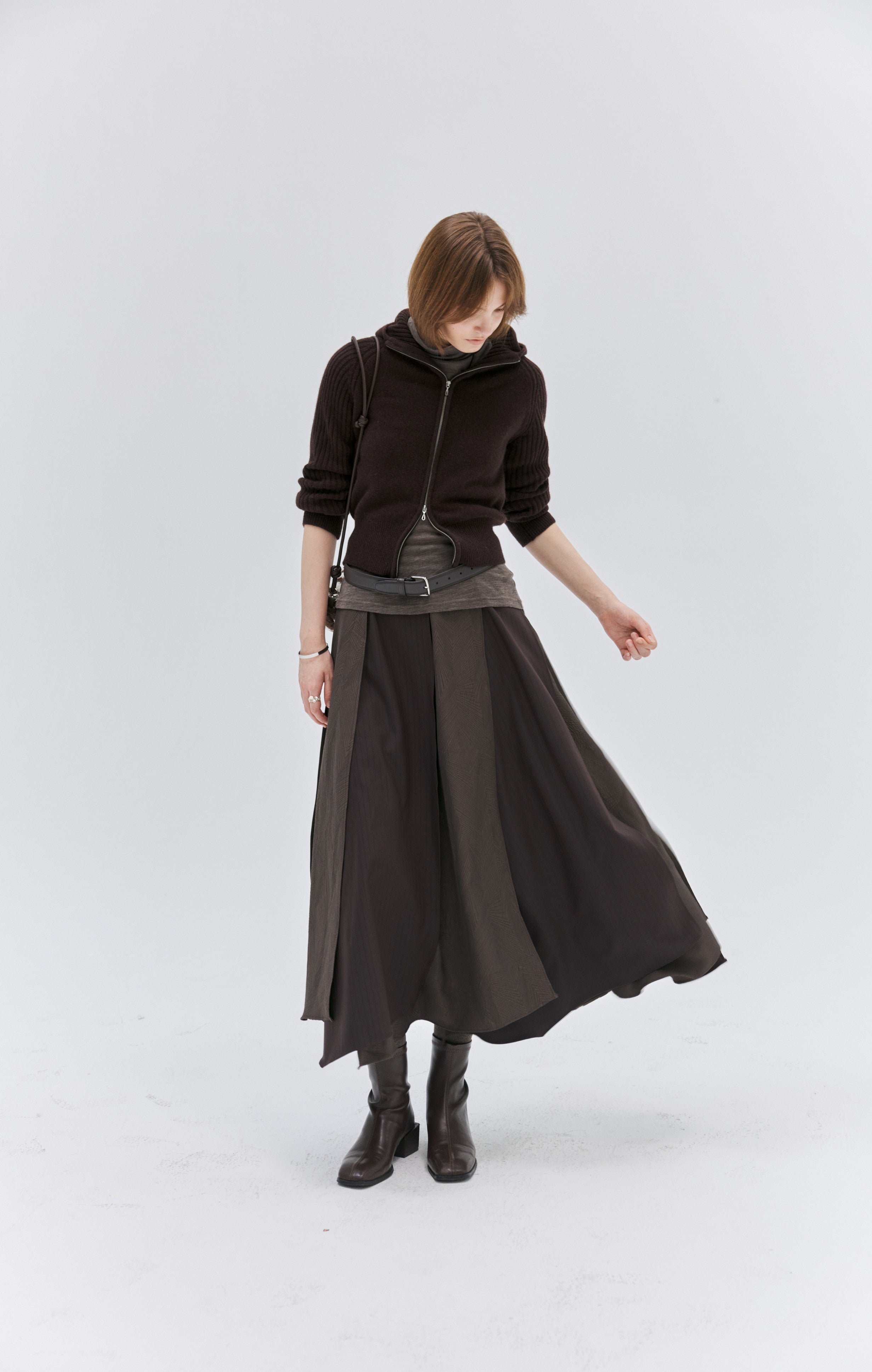 OVERLAP FLOW FLARE SKIRT