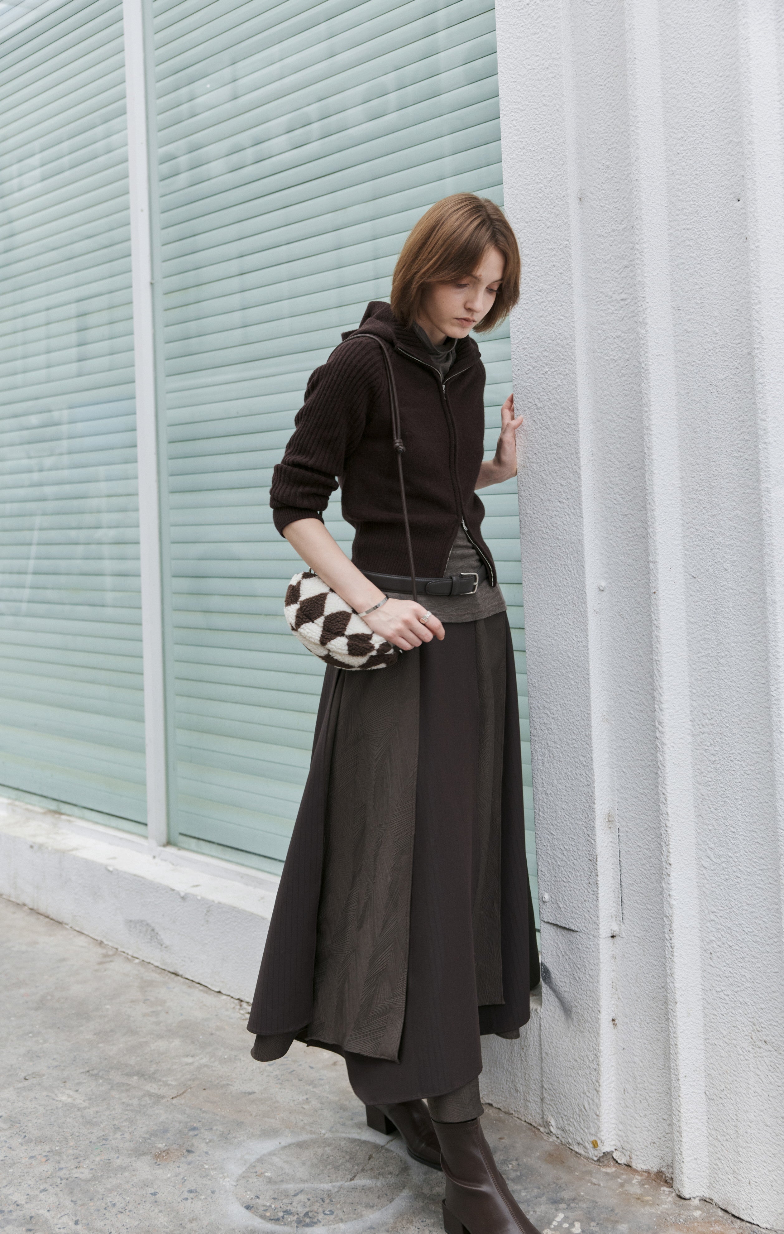 FAIR ISLE BOA BAG / フェアアイル柄ボアバック