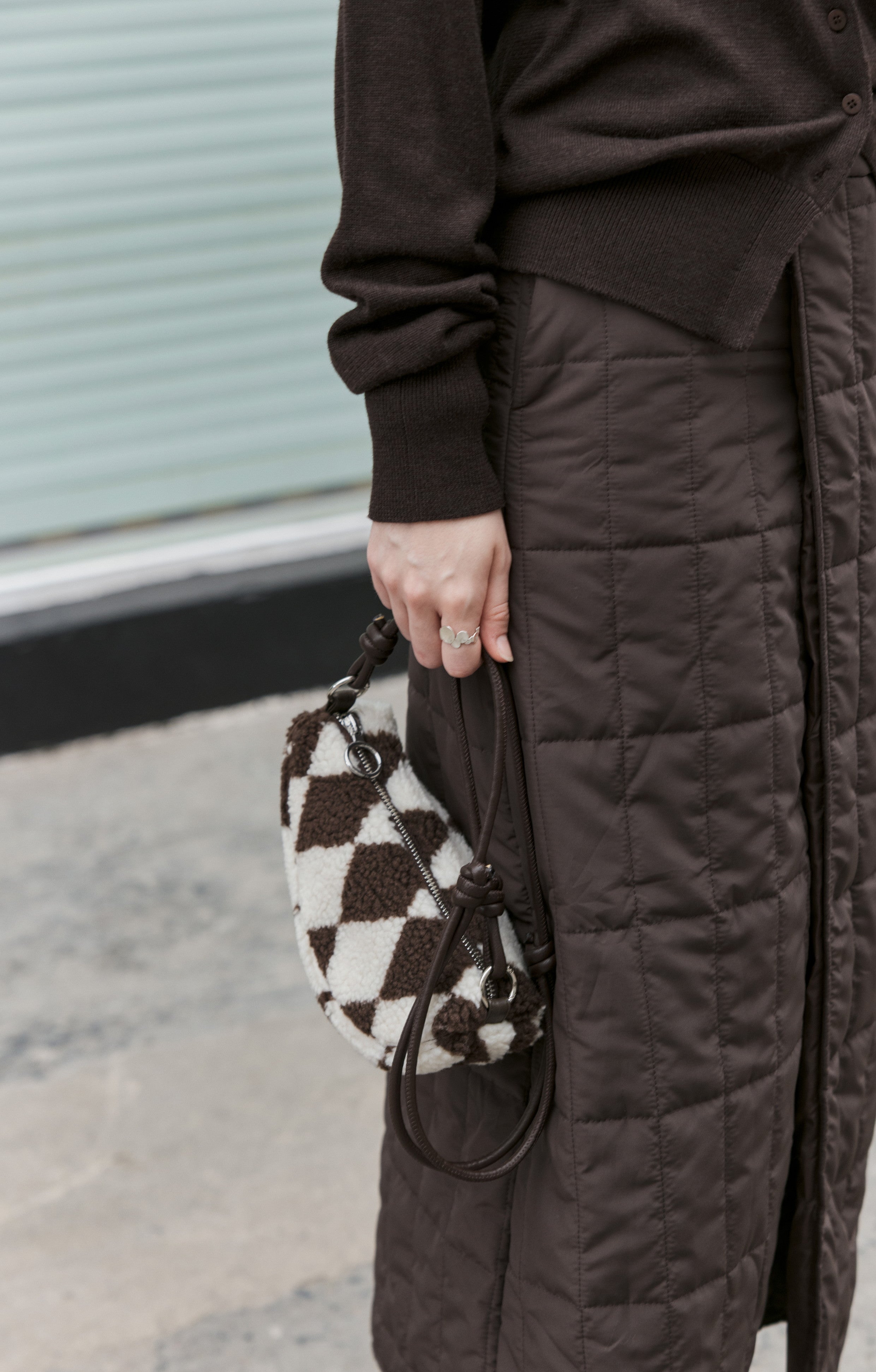 FAIR ISLE BOA BAG / フェアアイル柄ボアバック