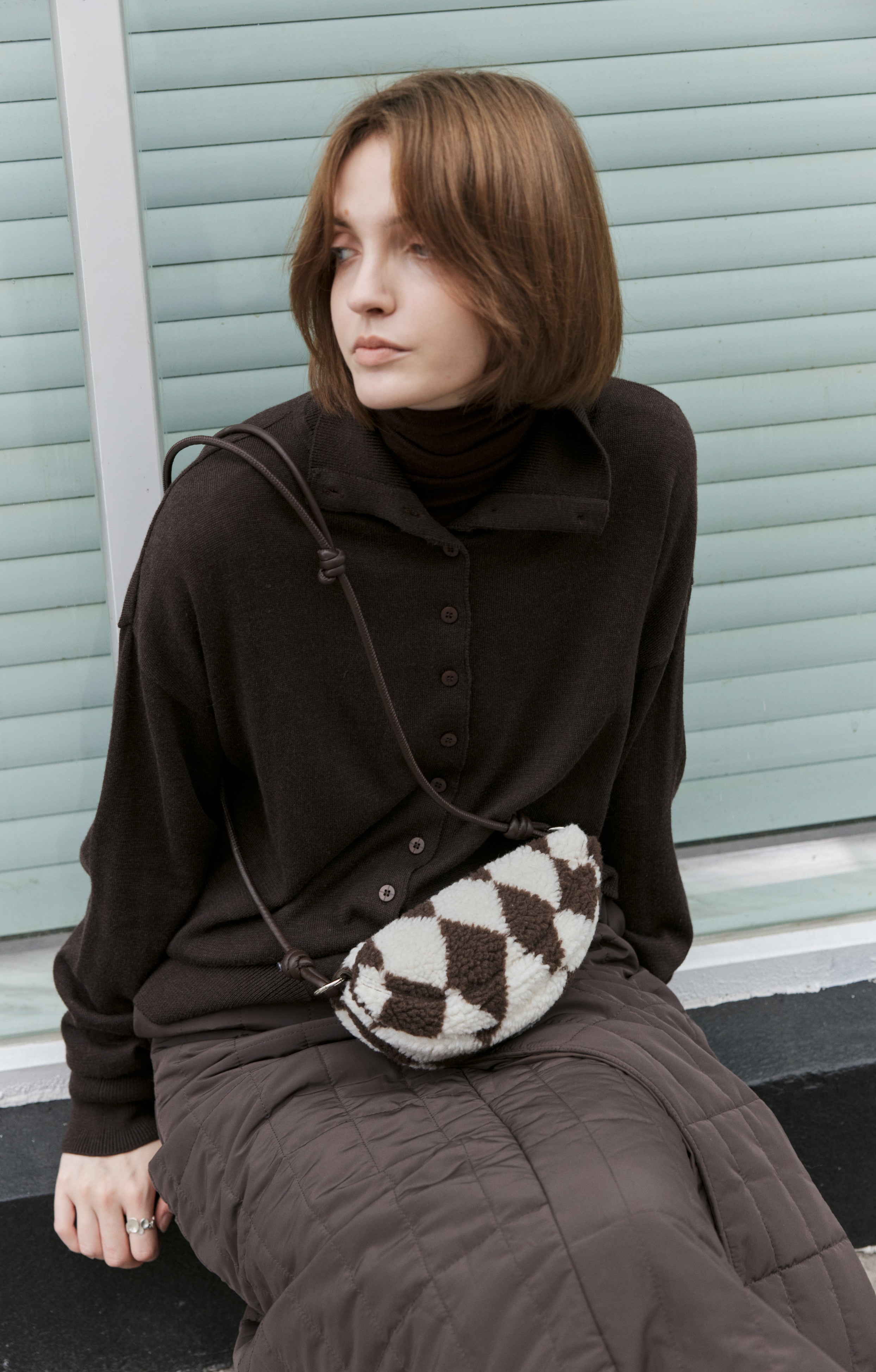 FAIR ISLE BOA BAG / フェアアイル柄ボアバック