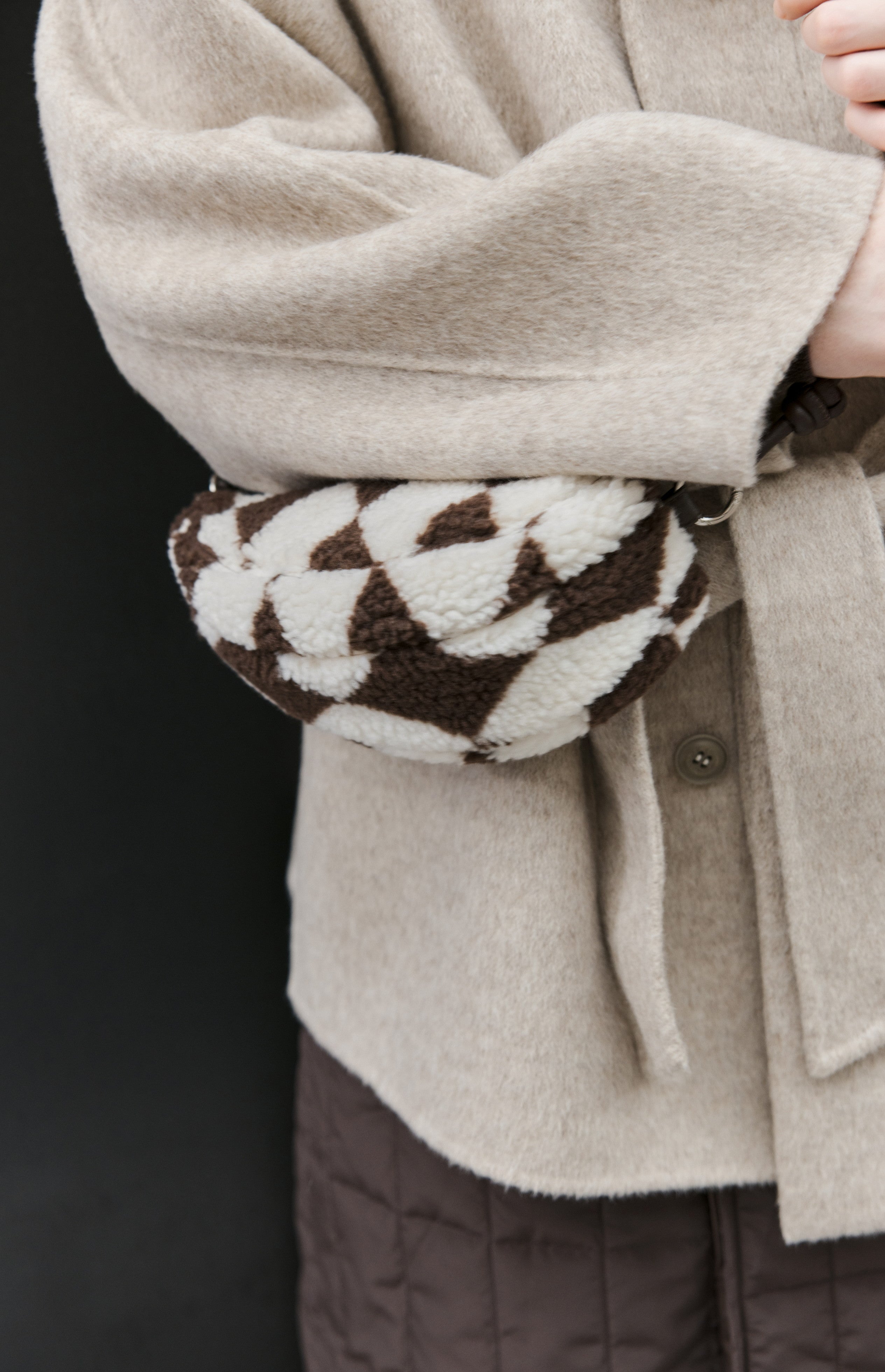 FAIR ISLE BOA BAG / フェアアイル柄ボアバック