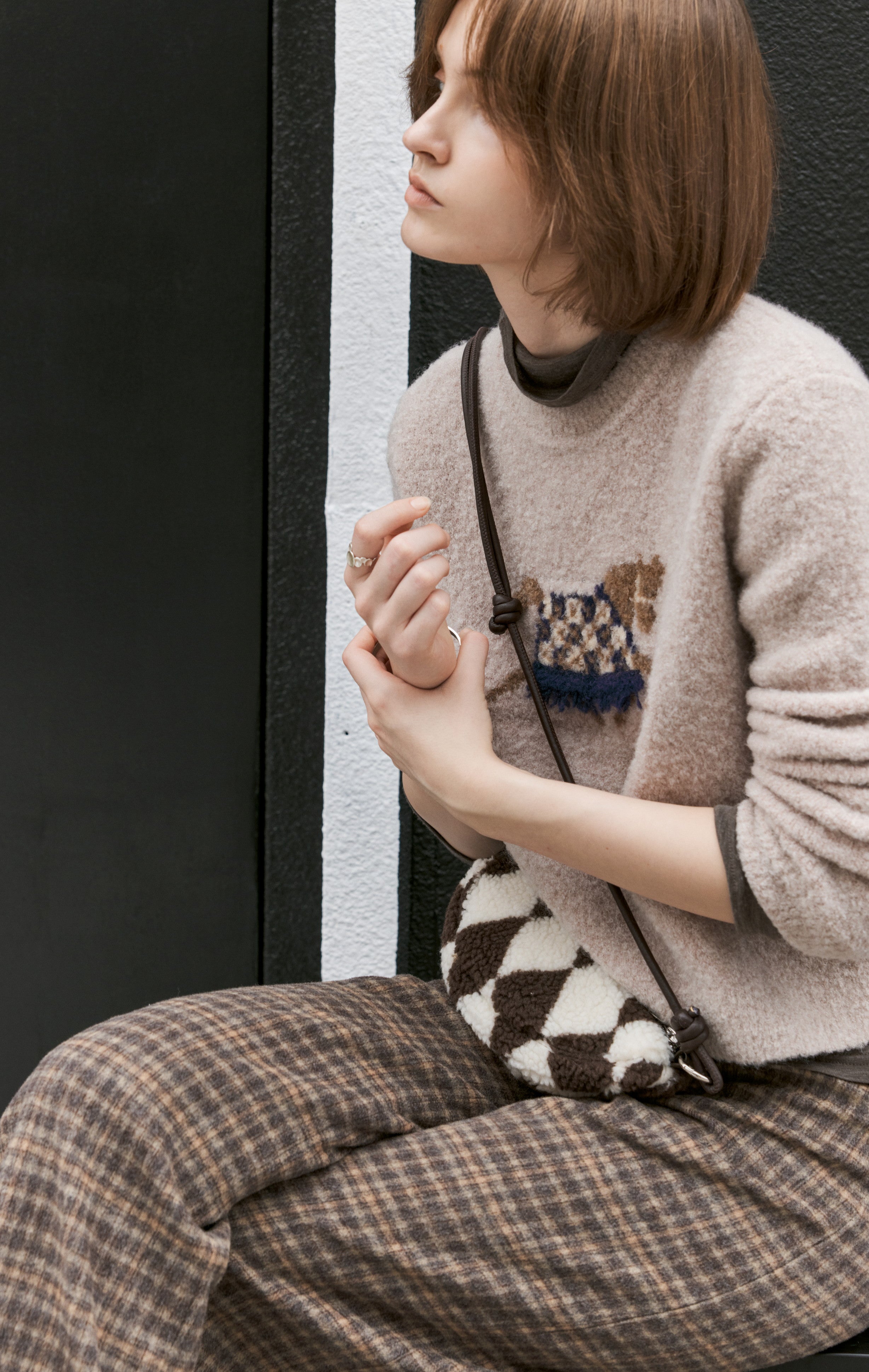 TASSEL PONY JACQUARD SWEATER / タッセルポニージャガードセーター