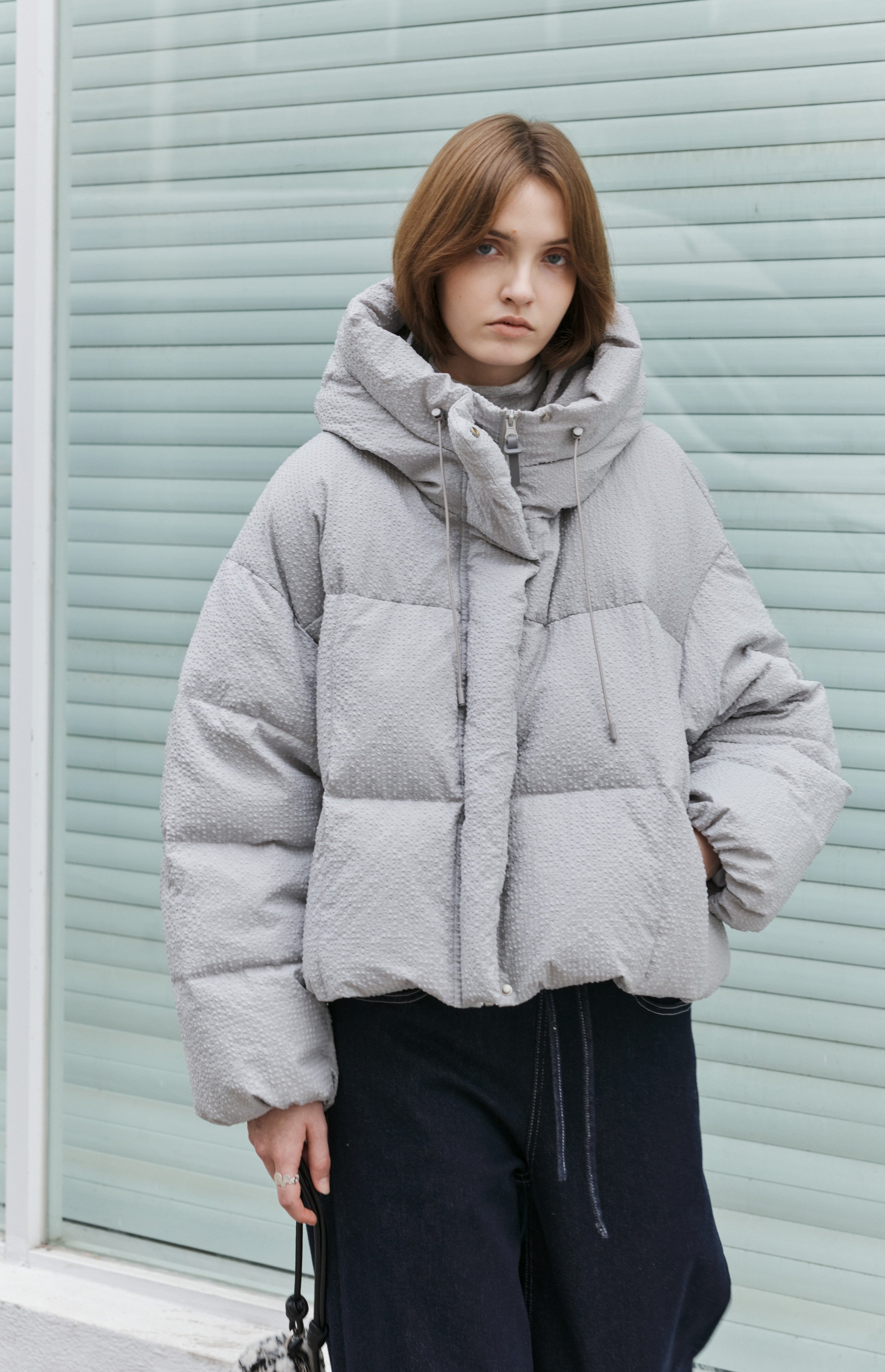 PUFF TEXTURE HOODED DOWN / 퍼프 텍스처 푸드 다운