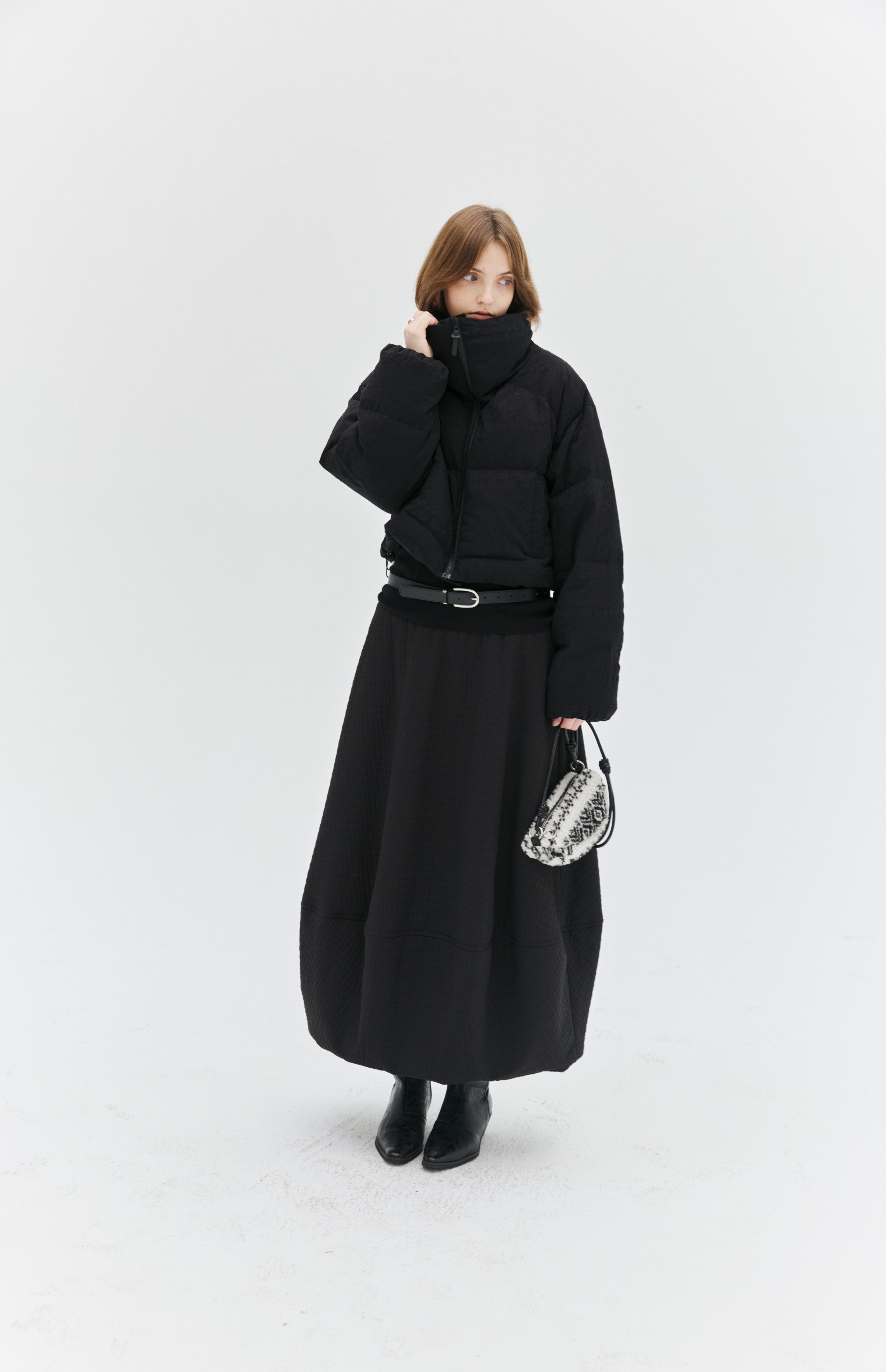 FAIR ISLE BOA BAG / フェアアイル柄ボアバック