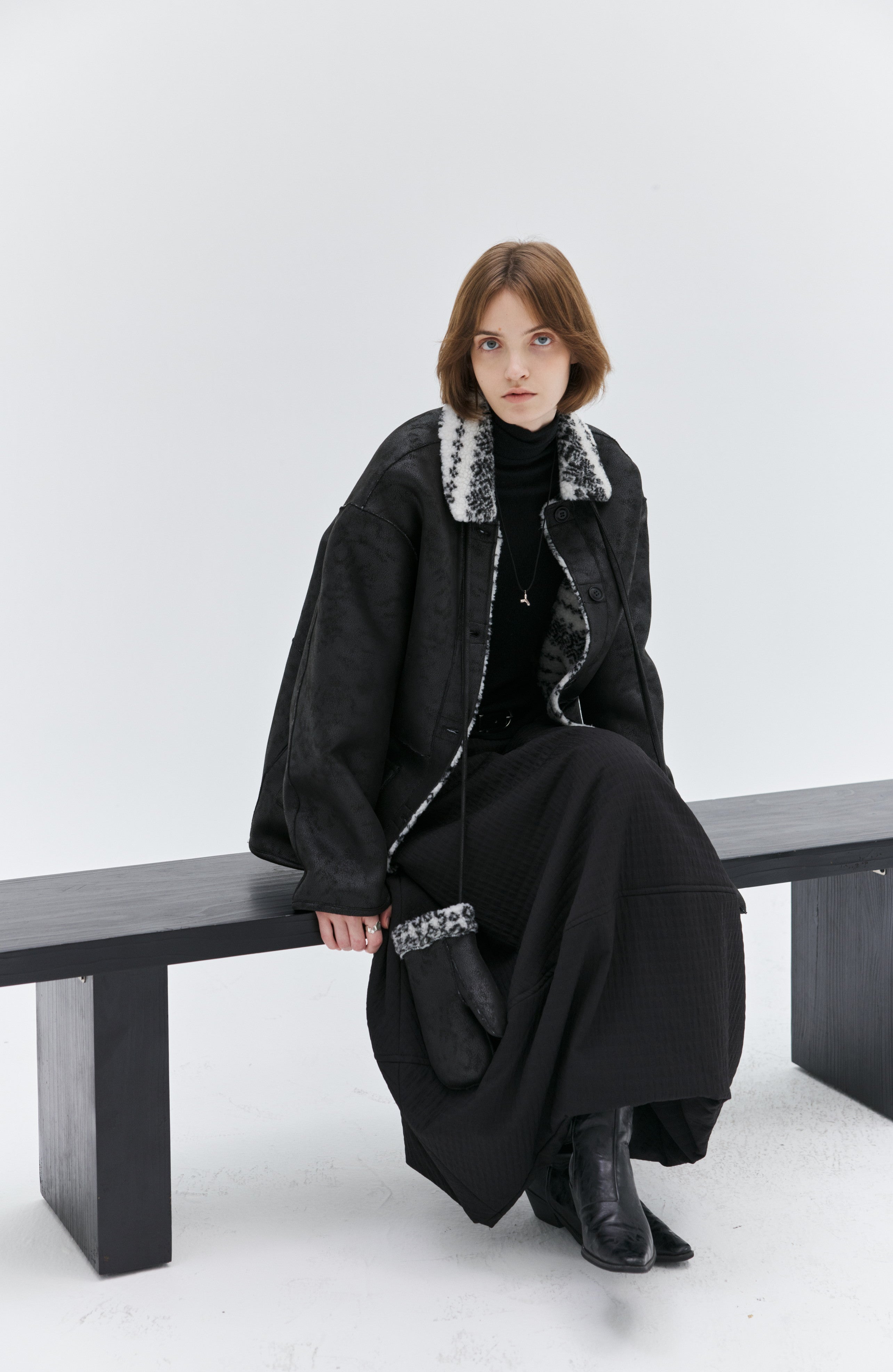 FAIR ISLE LEATHER JACKET&GLOVE / フェアアイルレザージャケット&手袋