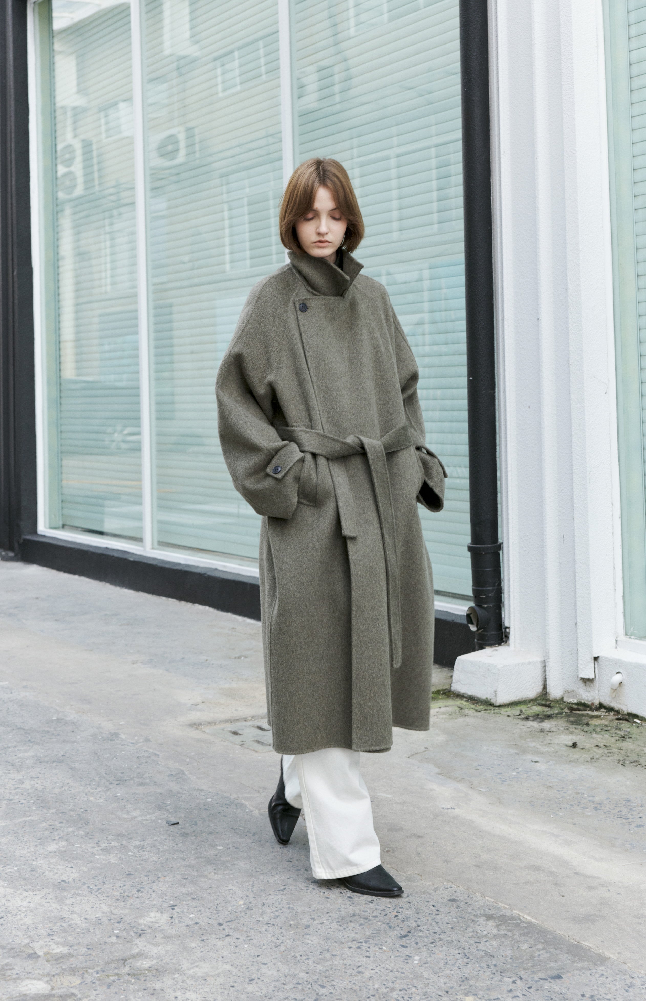 DEEP GREEN WOOL COAT / ディープグリーンウールコート