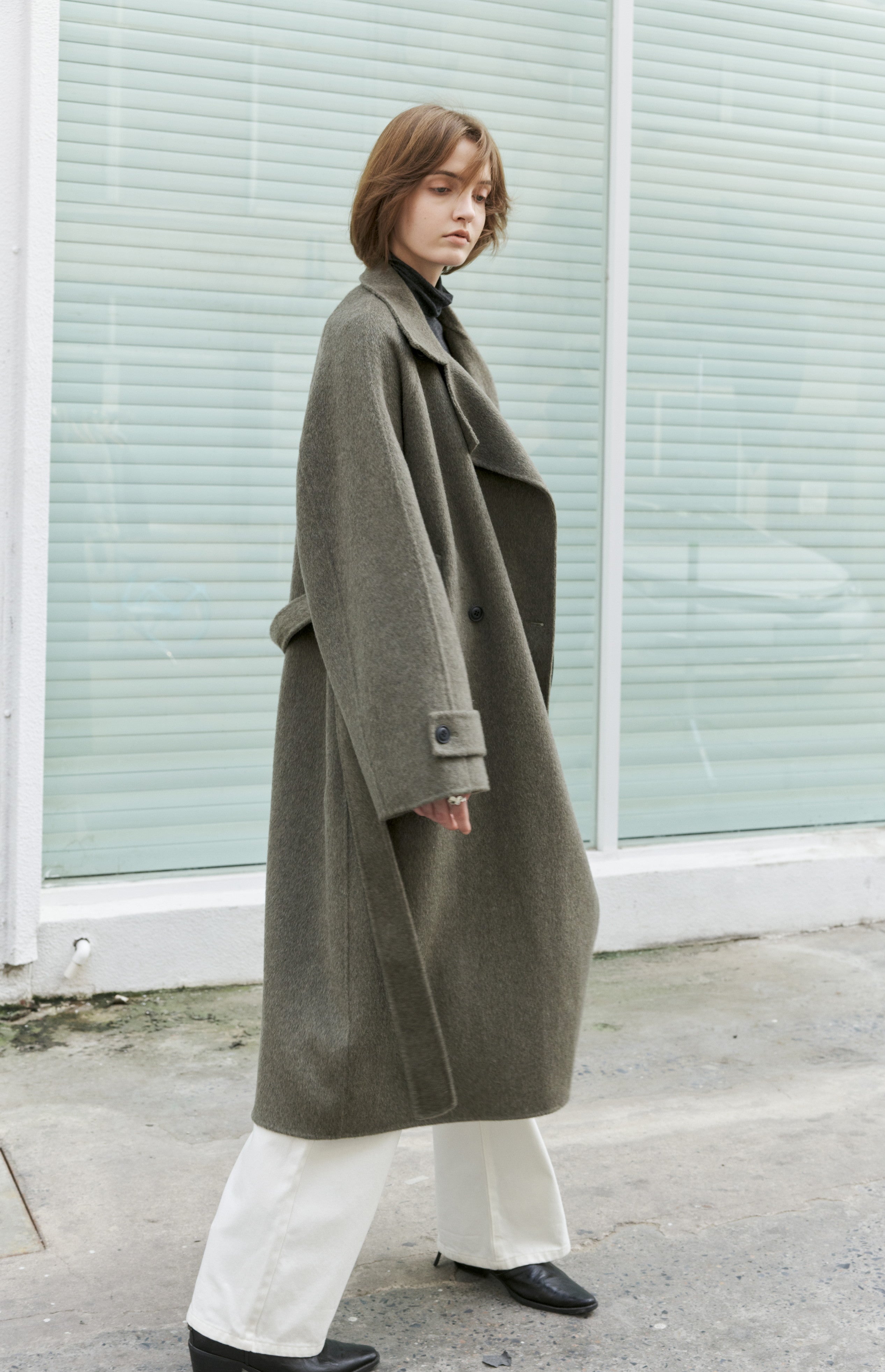 DEEP GREEN WOOL COAT / ディープグリーンウールコート