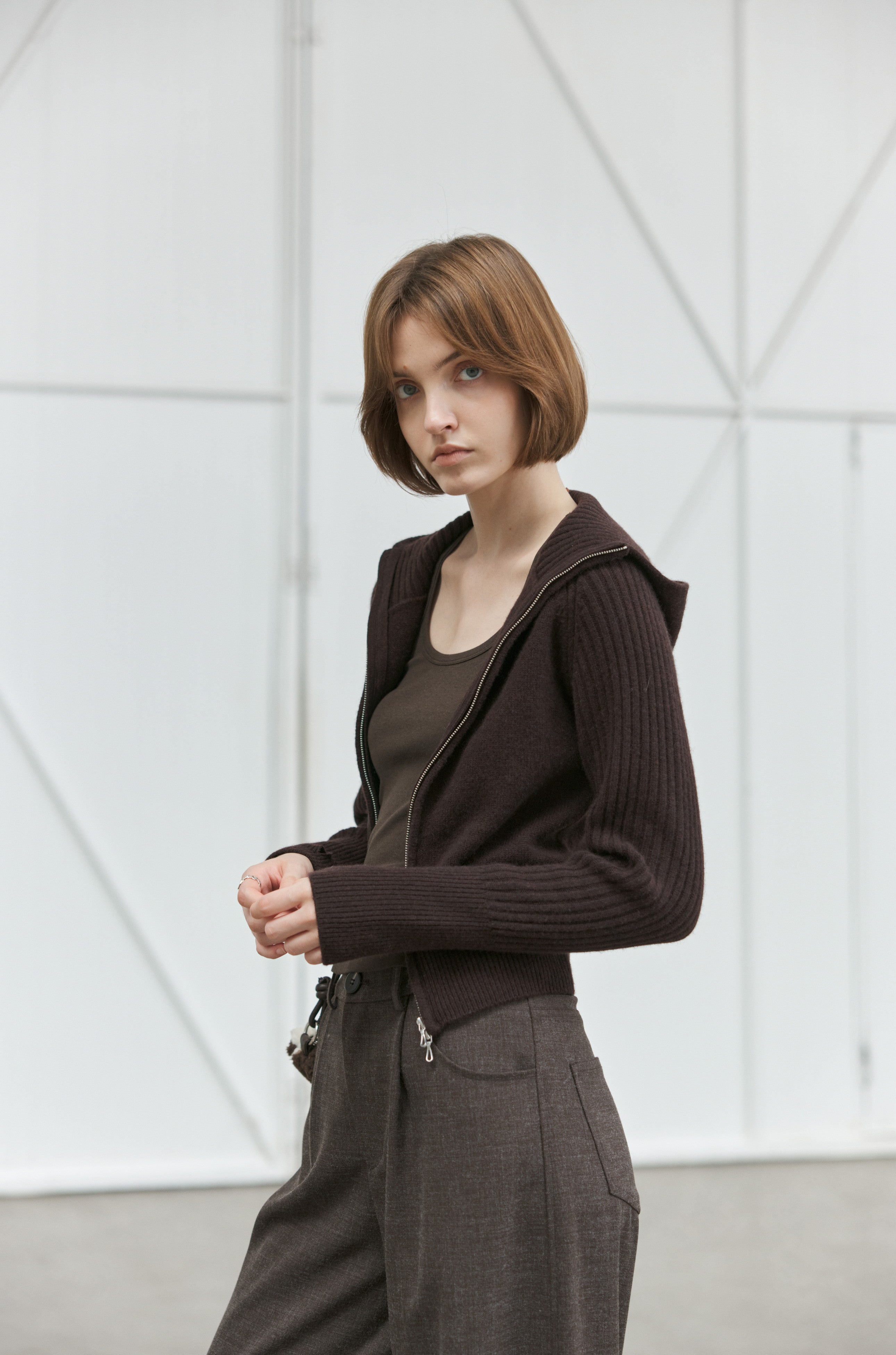 ZIP FIT WOOL CARDIGAN / ジップフィットウールカーディガン