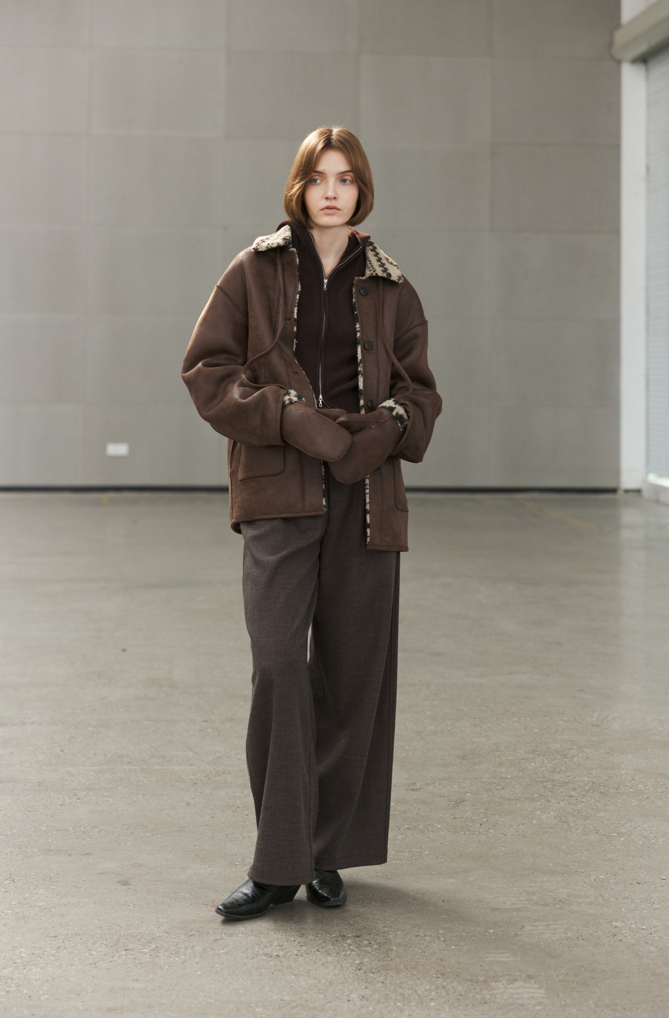 FAIR ISLE LEATHER JACKET&GLOVE / フェアアイルレザージャケット&手袋