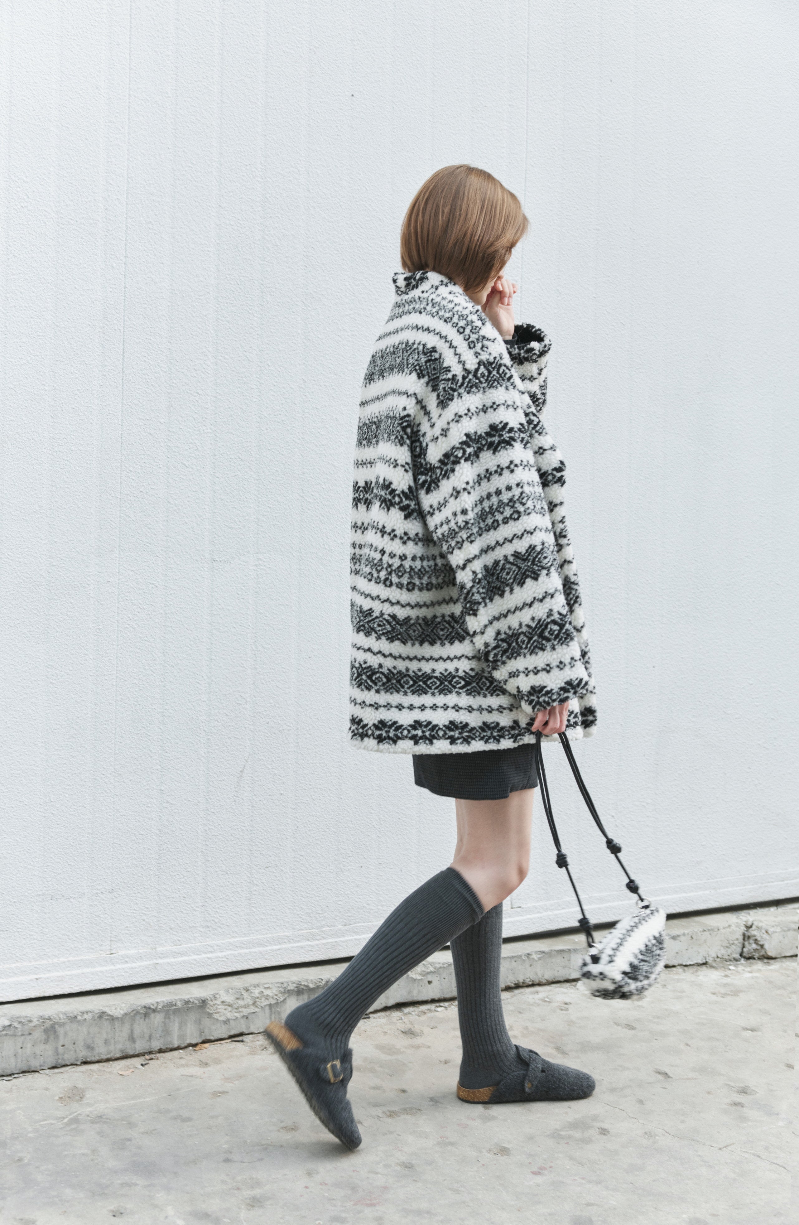 FAIR ISLE BOA BLOUSON / フェアアイル柄ボアブルゾン