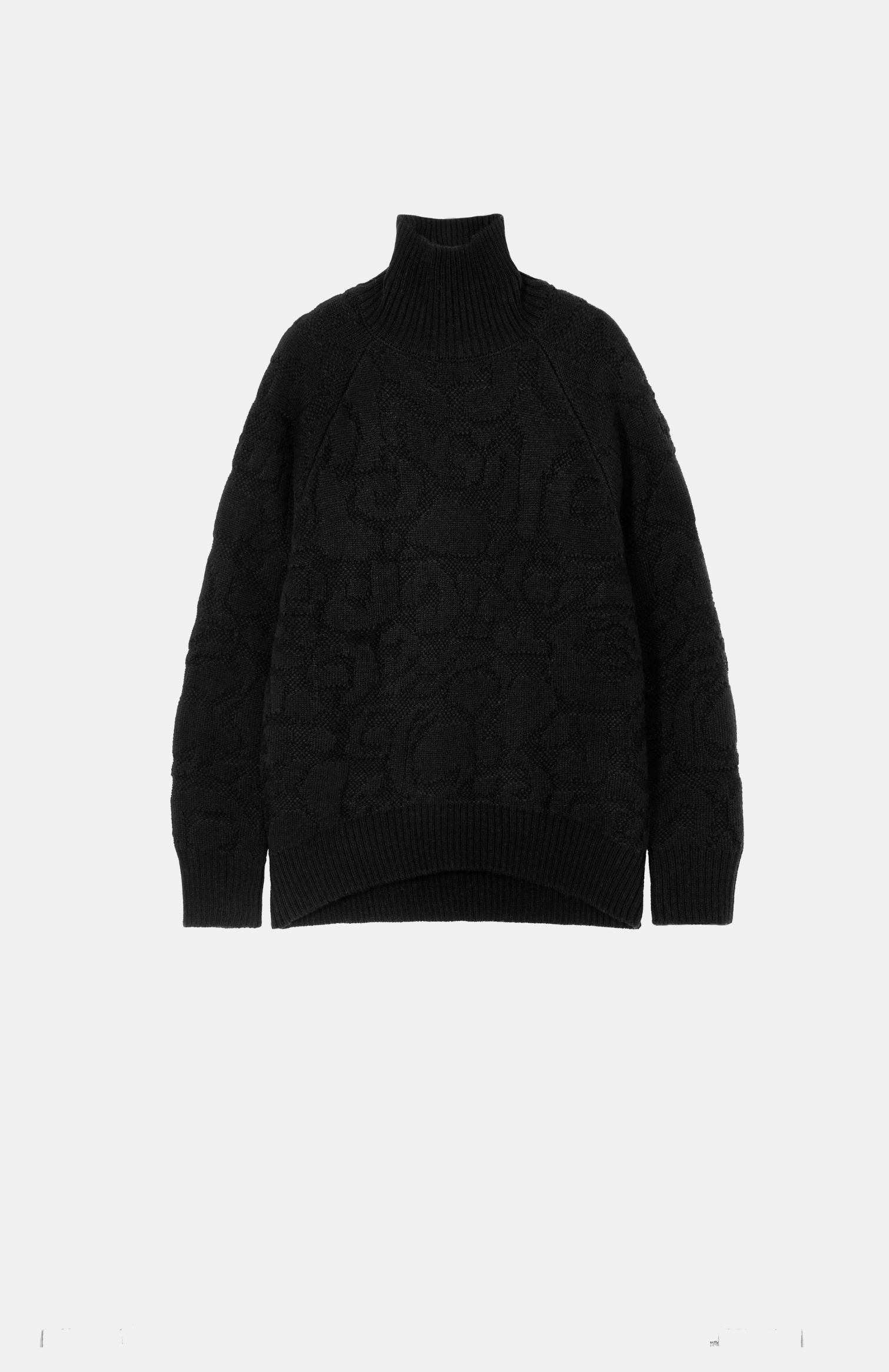 HIGH NECK SWIRL JACQUARD KNIT / ハイネックスワールジャガードニット