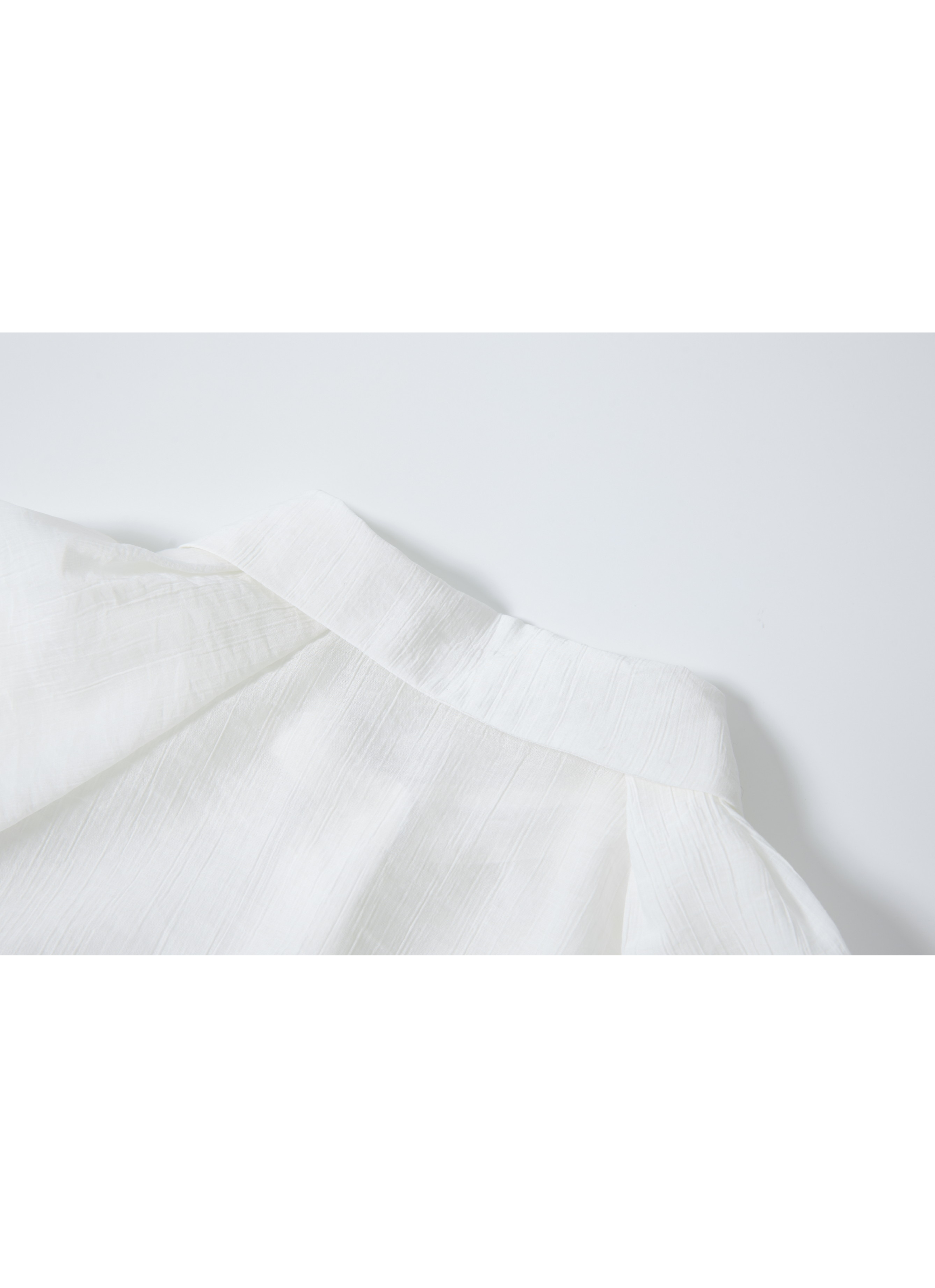BALLOON SLEEVE DRAPE SHIRT