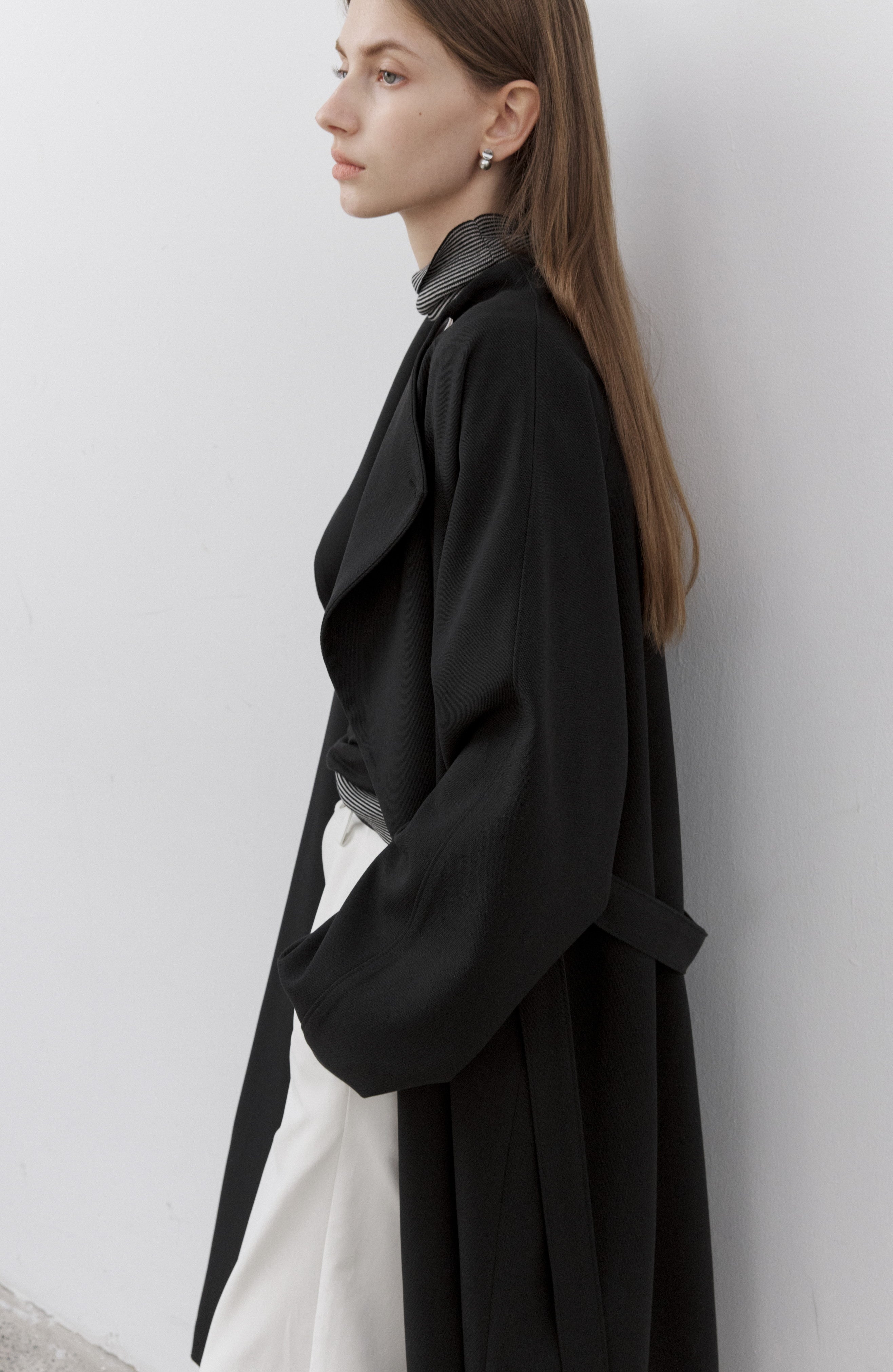 SMOOTH FLARE LAPEL TRENCH / スムースフレアラペルトレンチ