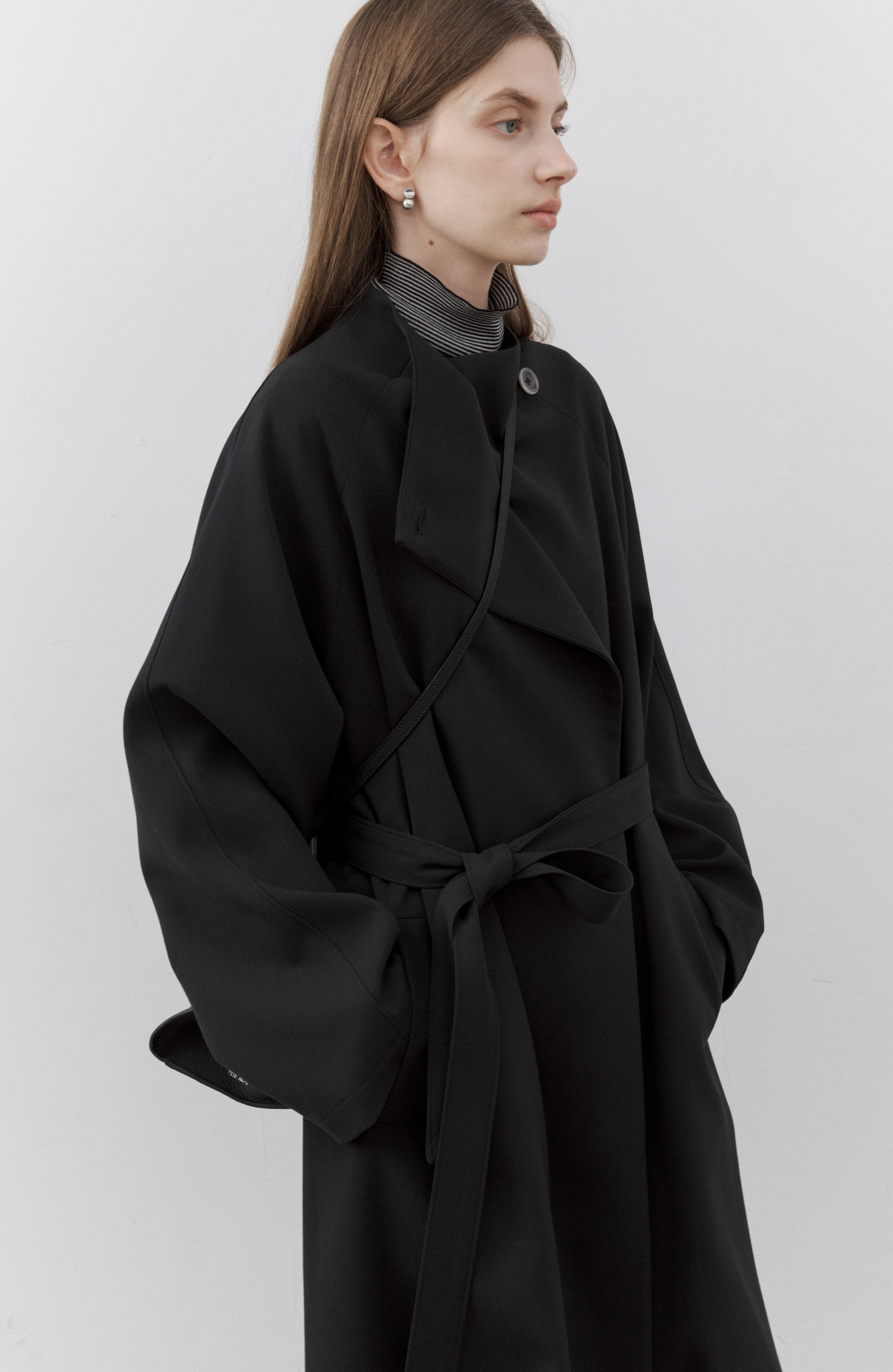 SMOOTH FLARE LAPEL TRENCH / スムースフレアラペルトレンチ