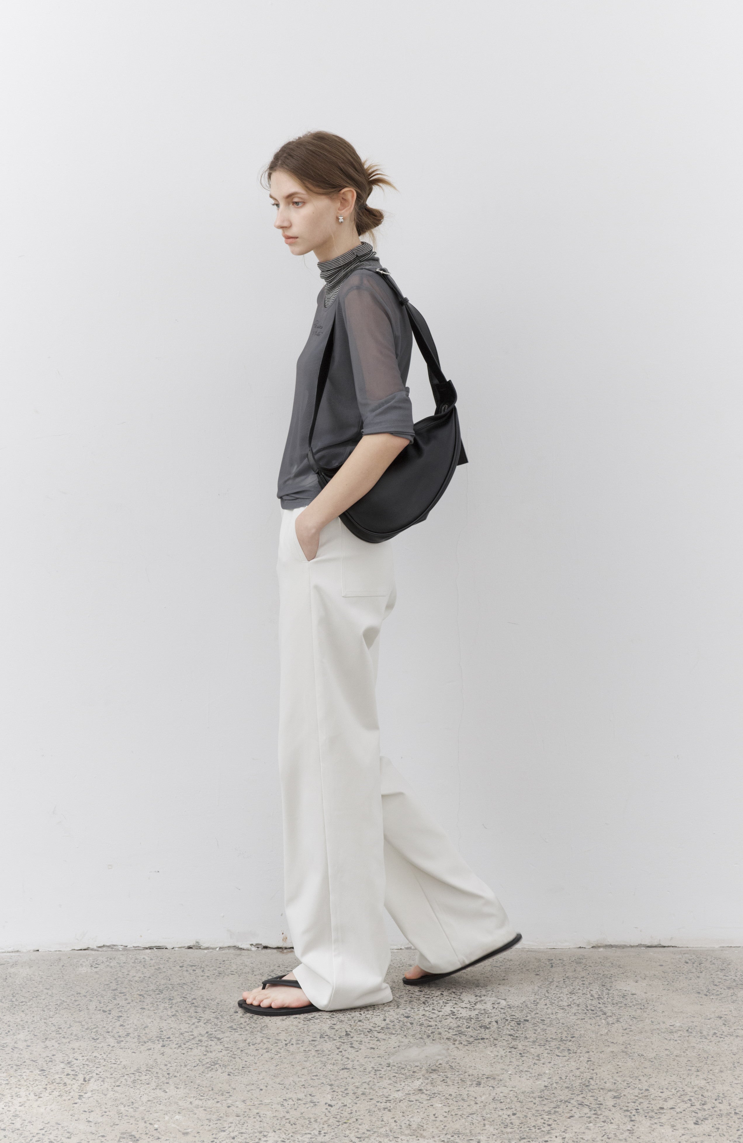 WHITE LOOSE SOFT PANTS