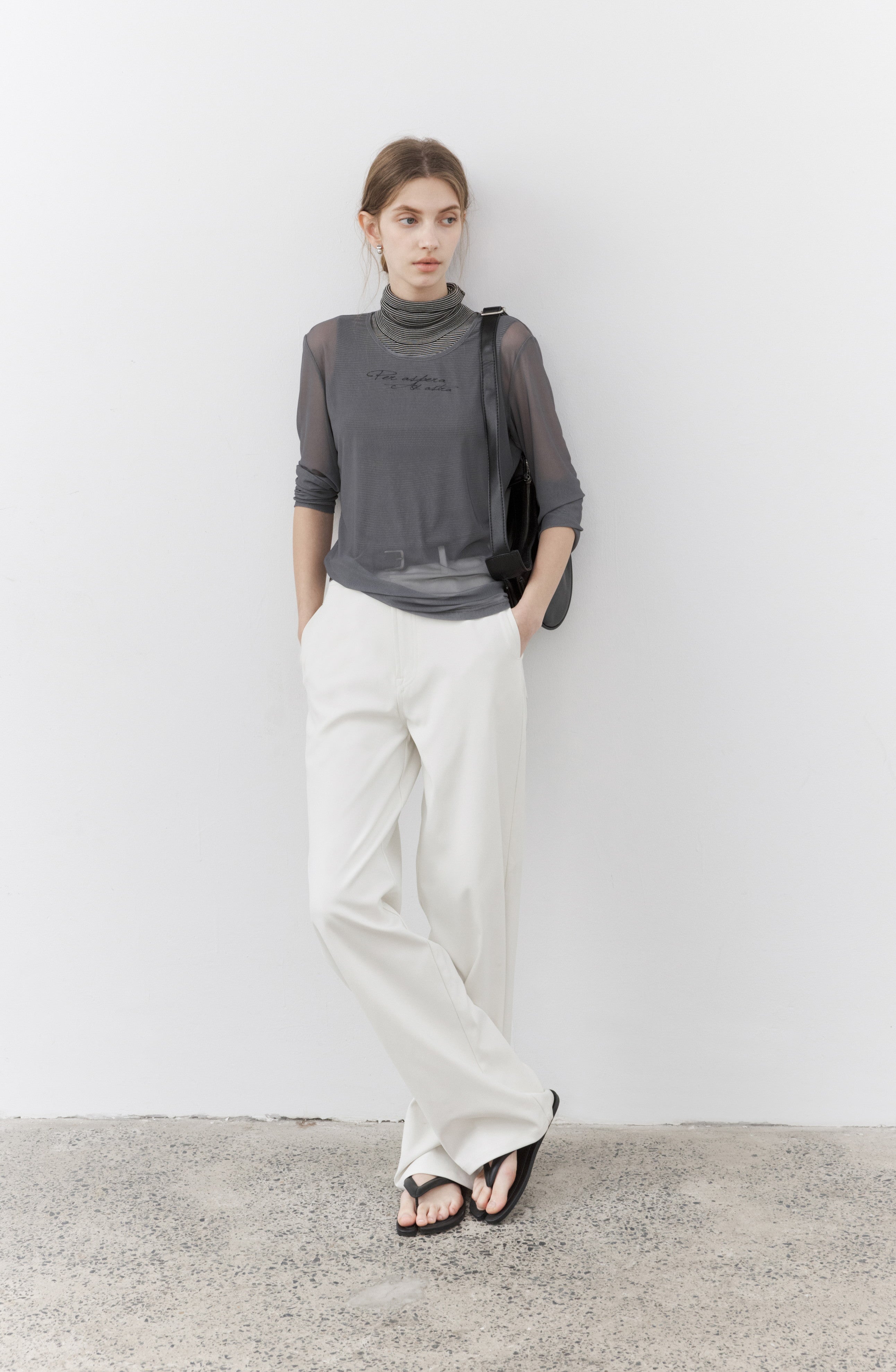 WHITE LOOSE SOFT PANTS