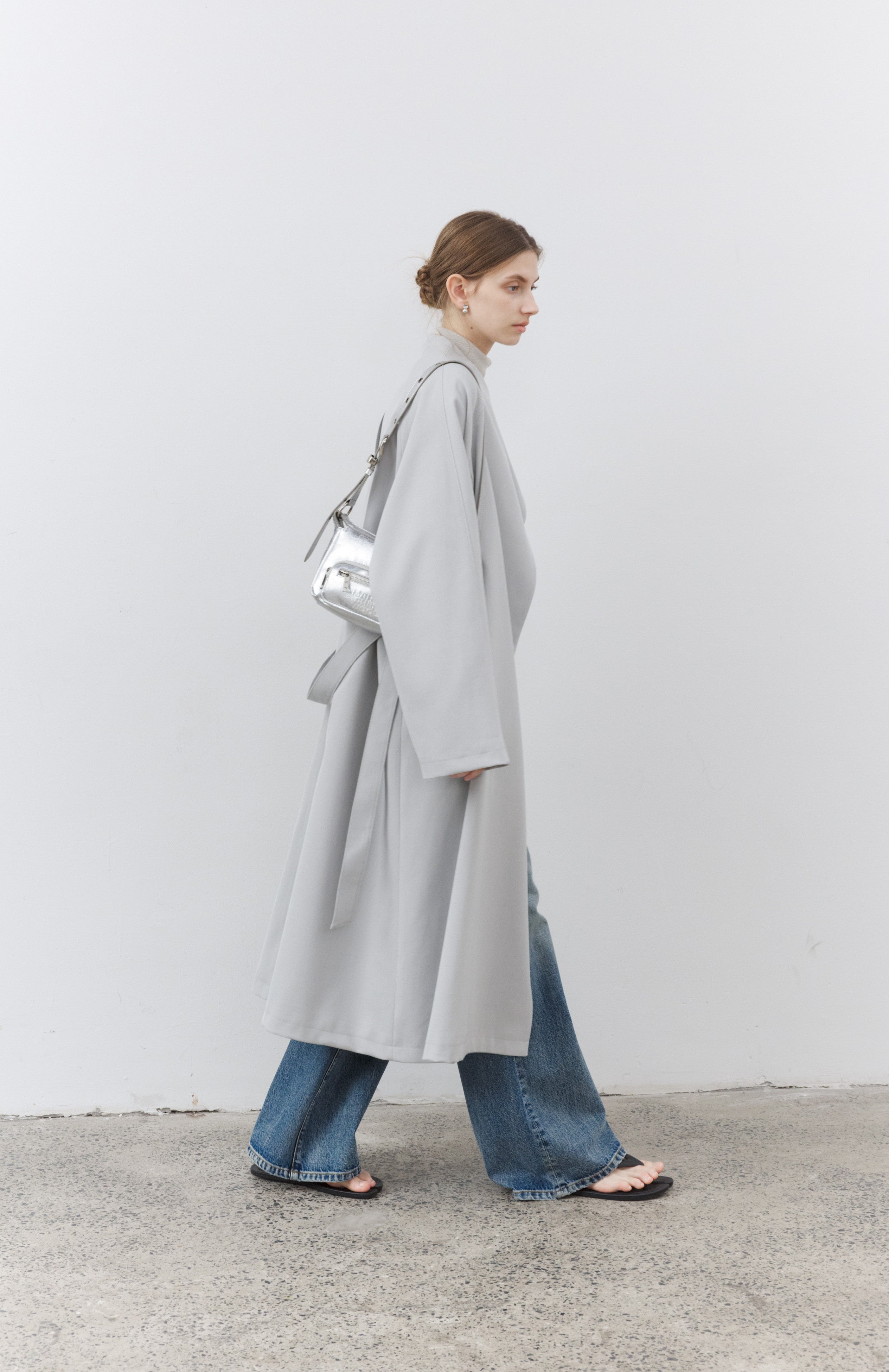 SMOOTH FLARE LAPEL TRENCH / スムースフレアラペルトレンチ