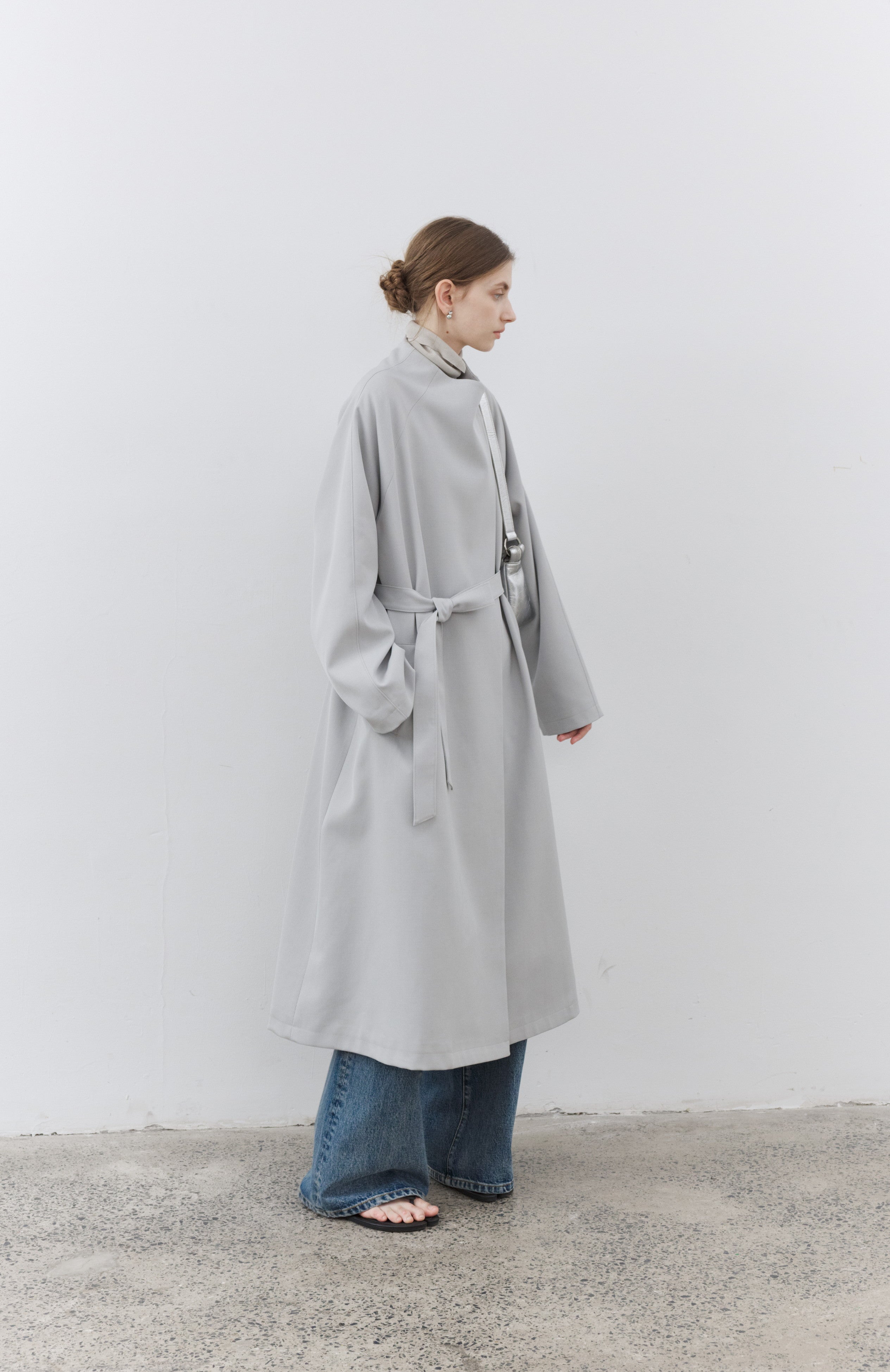 SMOOTH FLARE LAPEL TRENCH / スムースフレアラペルトレンチ
