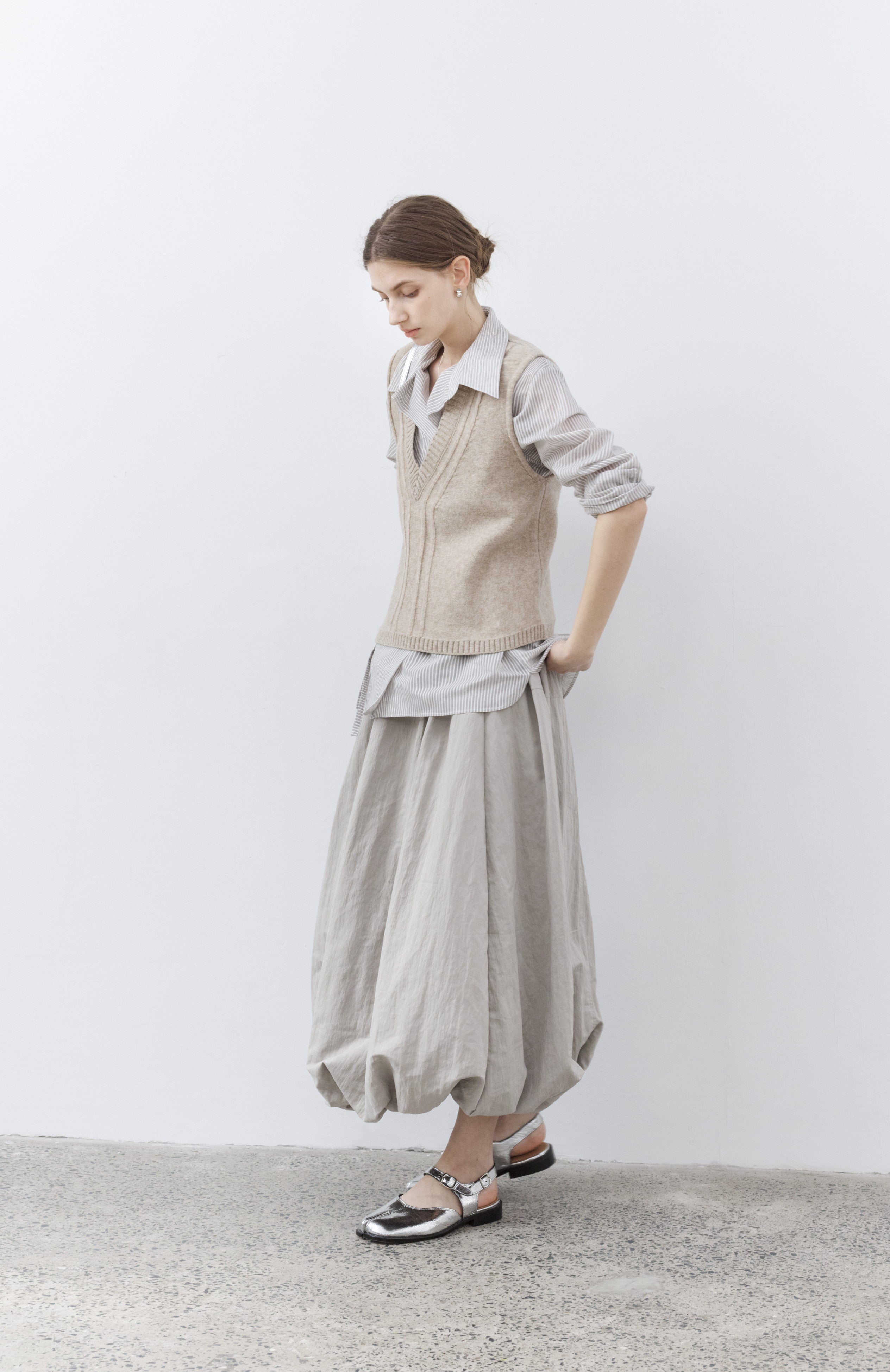 STRING MARK STRIPE SHIRT / ストリングマークストライプシャツ