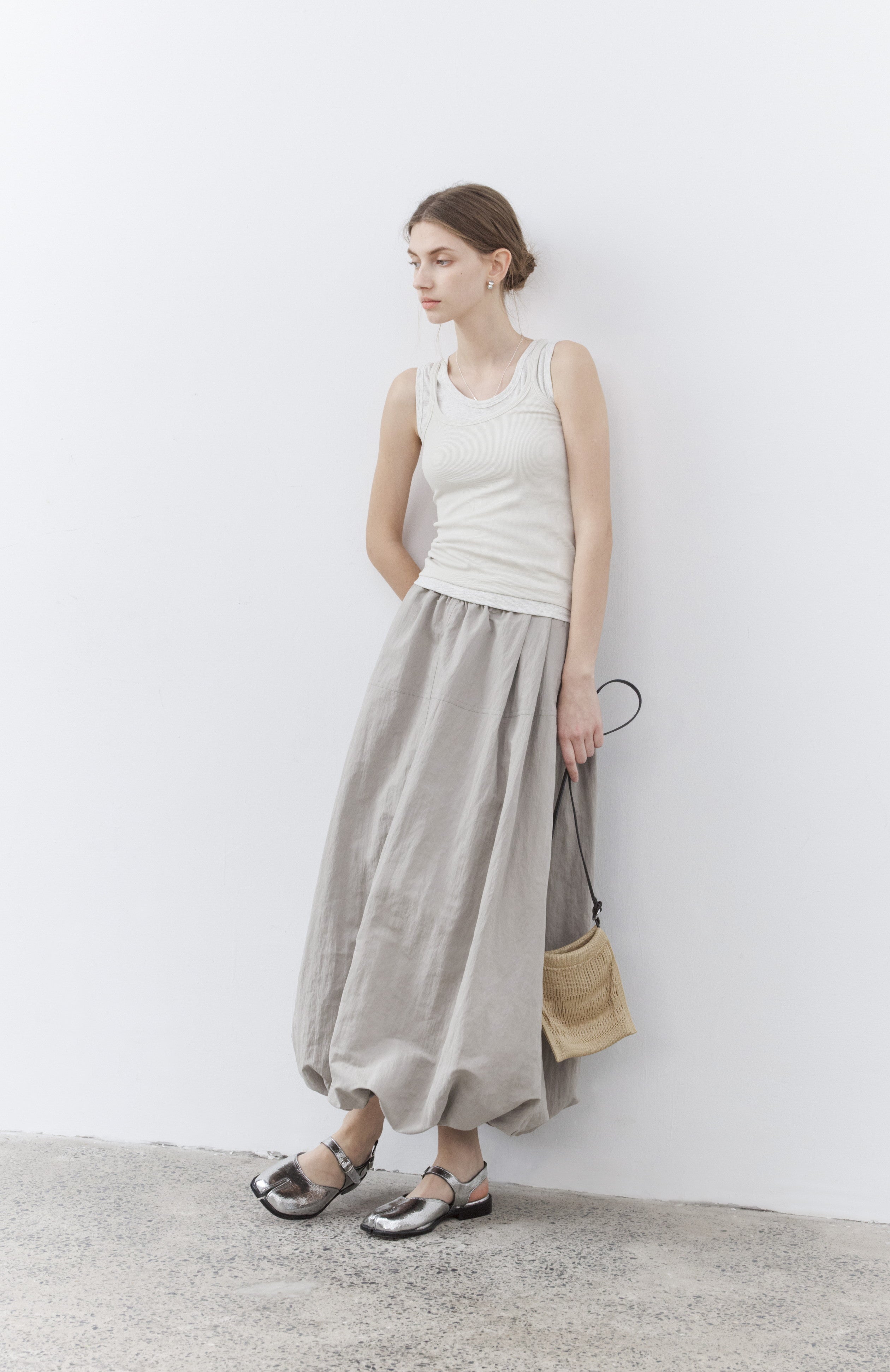 HEM BALLOON WRINKLE SKIRT / 헴 풍선 링클 스커트