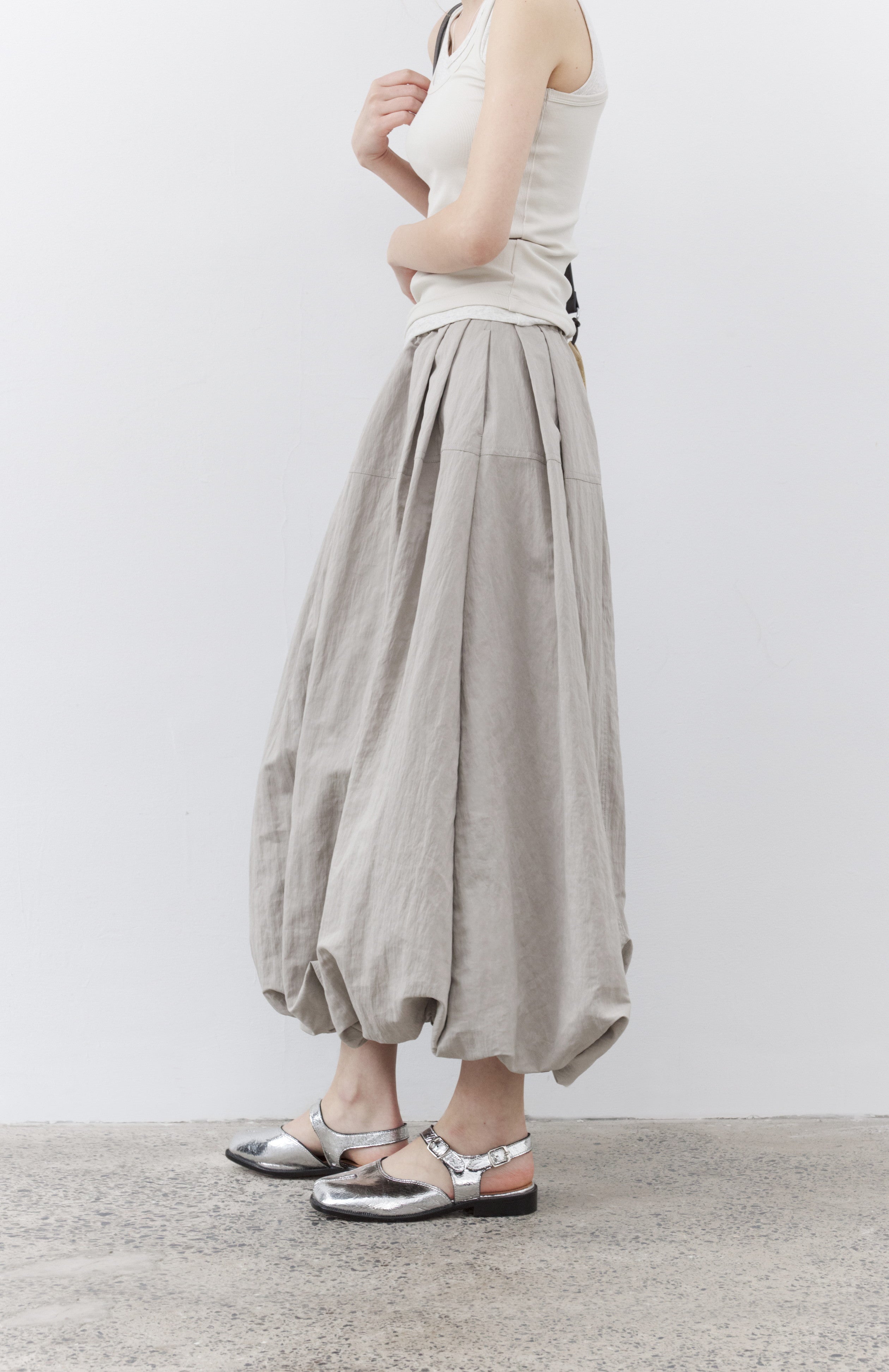 HEM BALLOON WRINKLE SKIRT / 헴 풍선 링클 스커트