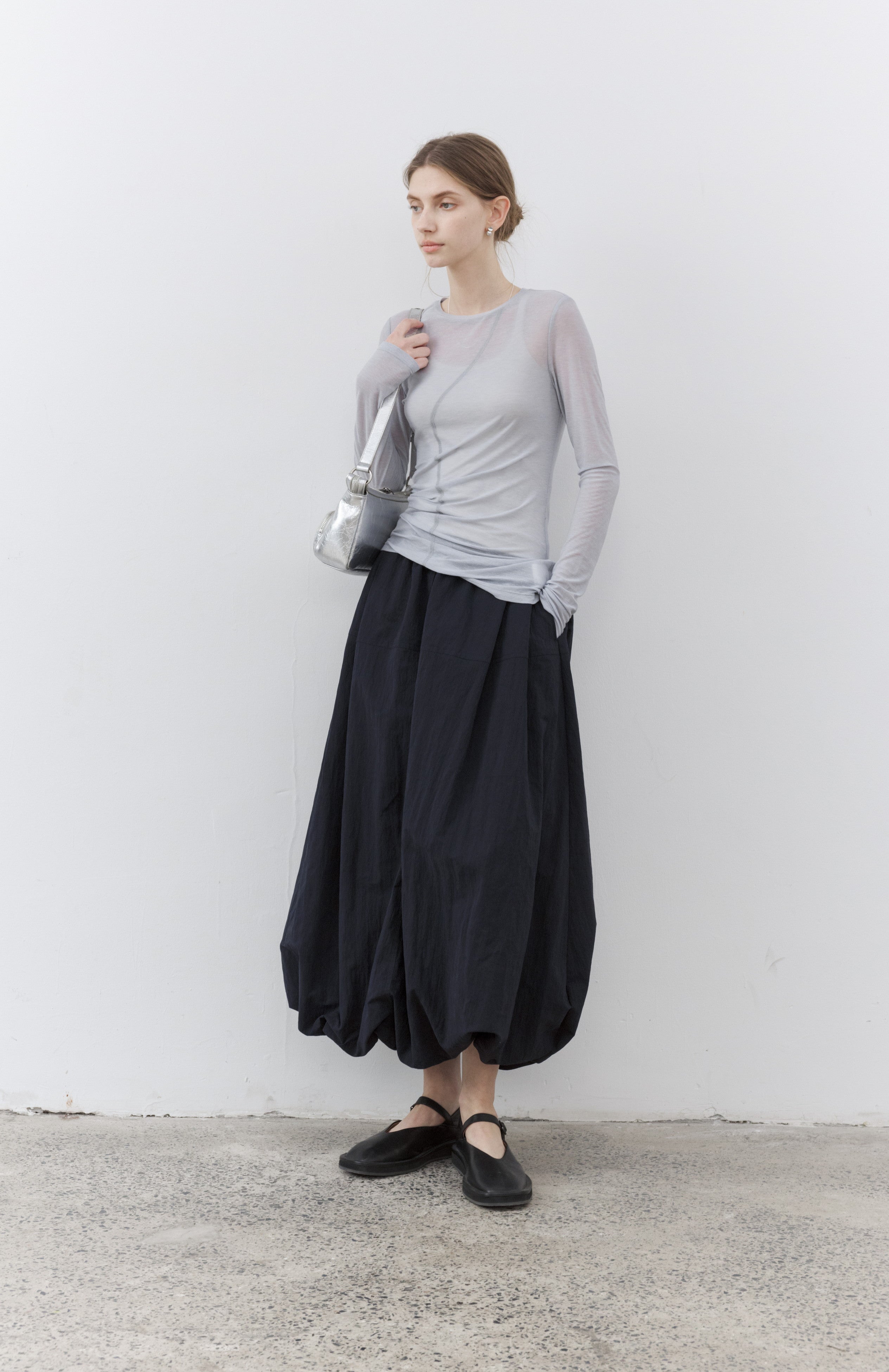 HEM BALLOON WRINKLE SKIRT / 헴 풍선 링클 스커트