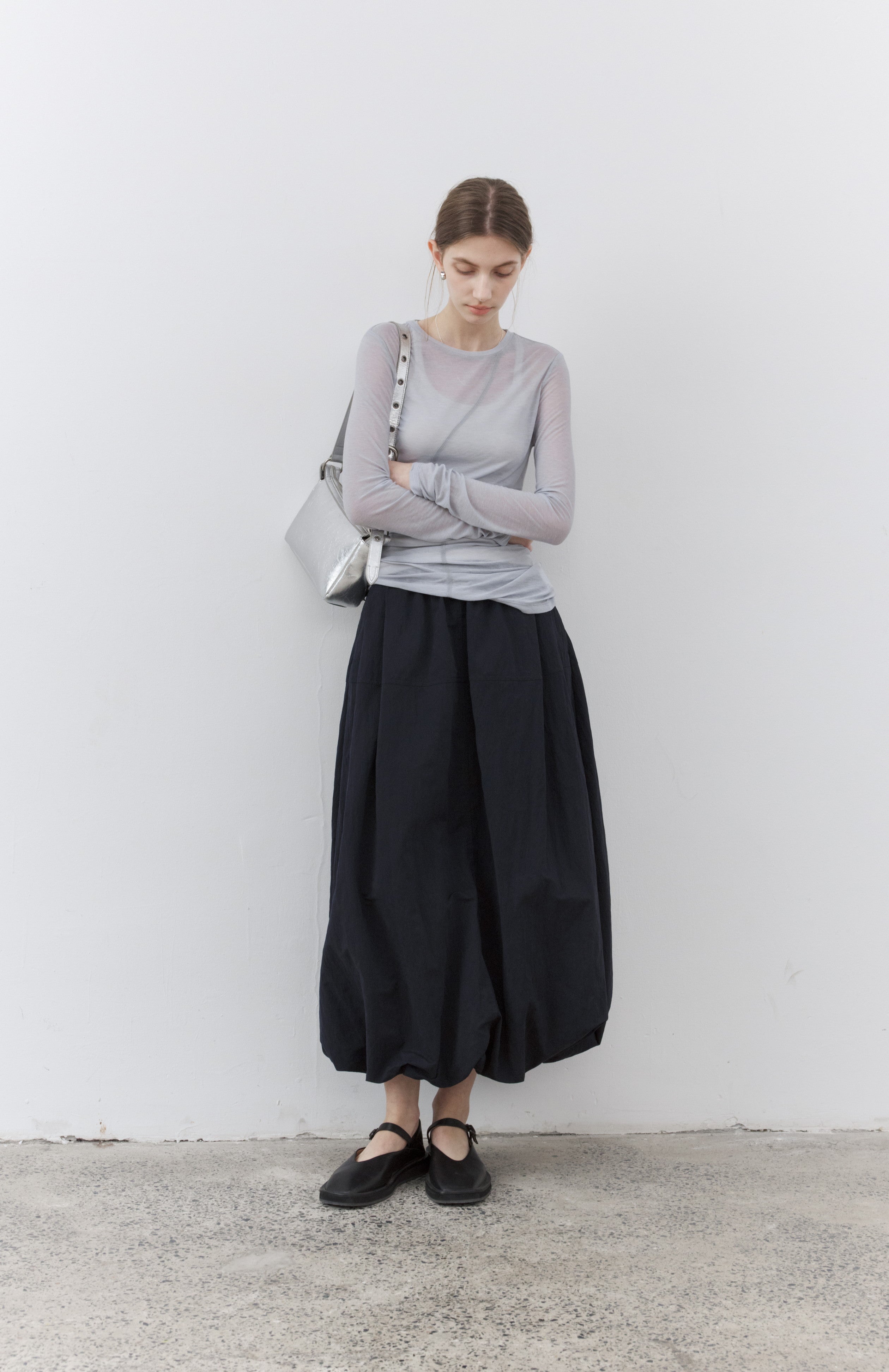 HEM BALLOON WRINKLE SKIRT / 헴 풍선 링클 스커트