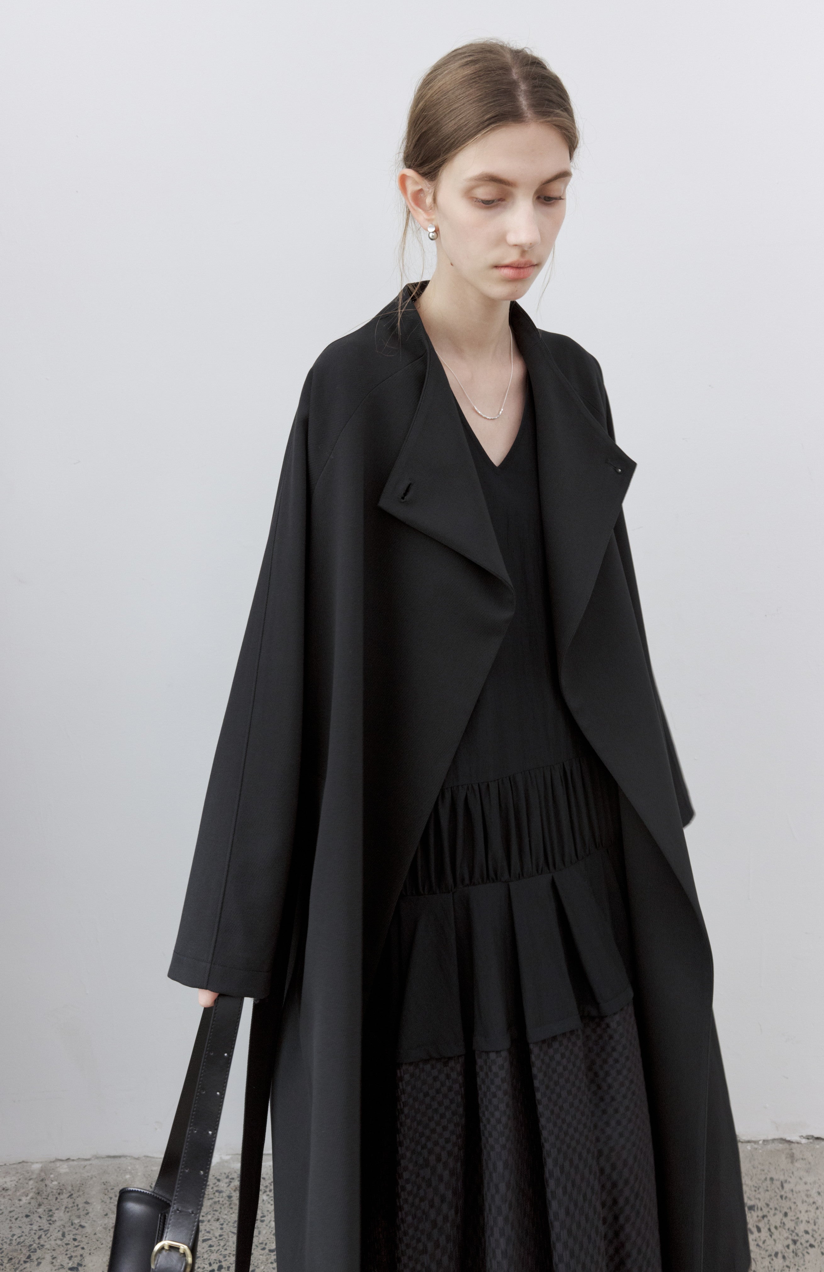SMOOTH FLARE LAPEL TRENCH / スムースフレアラペルトレンチ