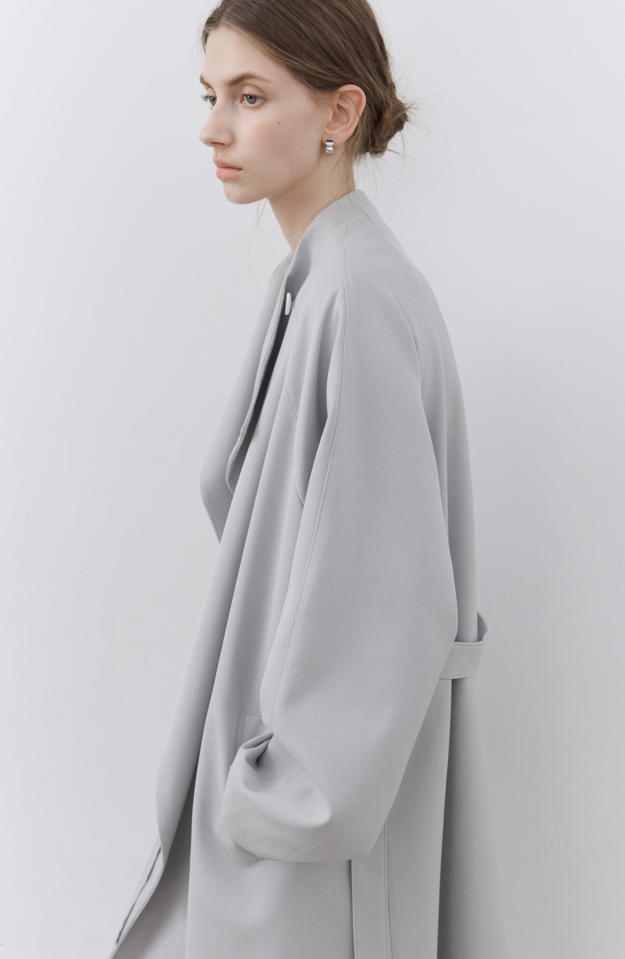 SMOOTH FLARE LAPEL TRENCH / スムースフレアラペルトレンチ