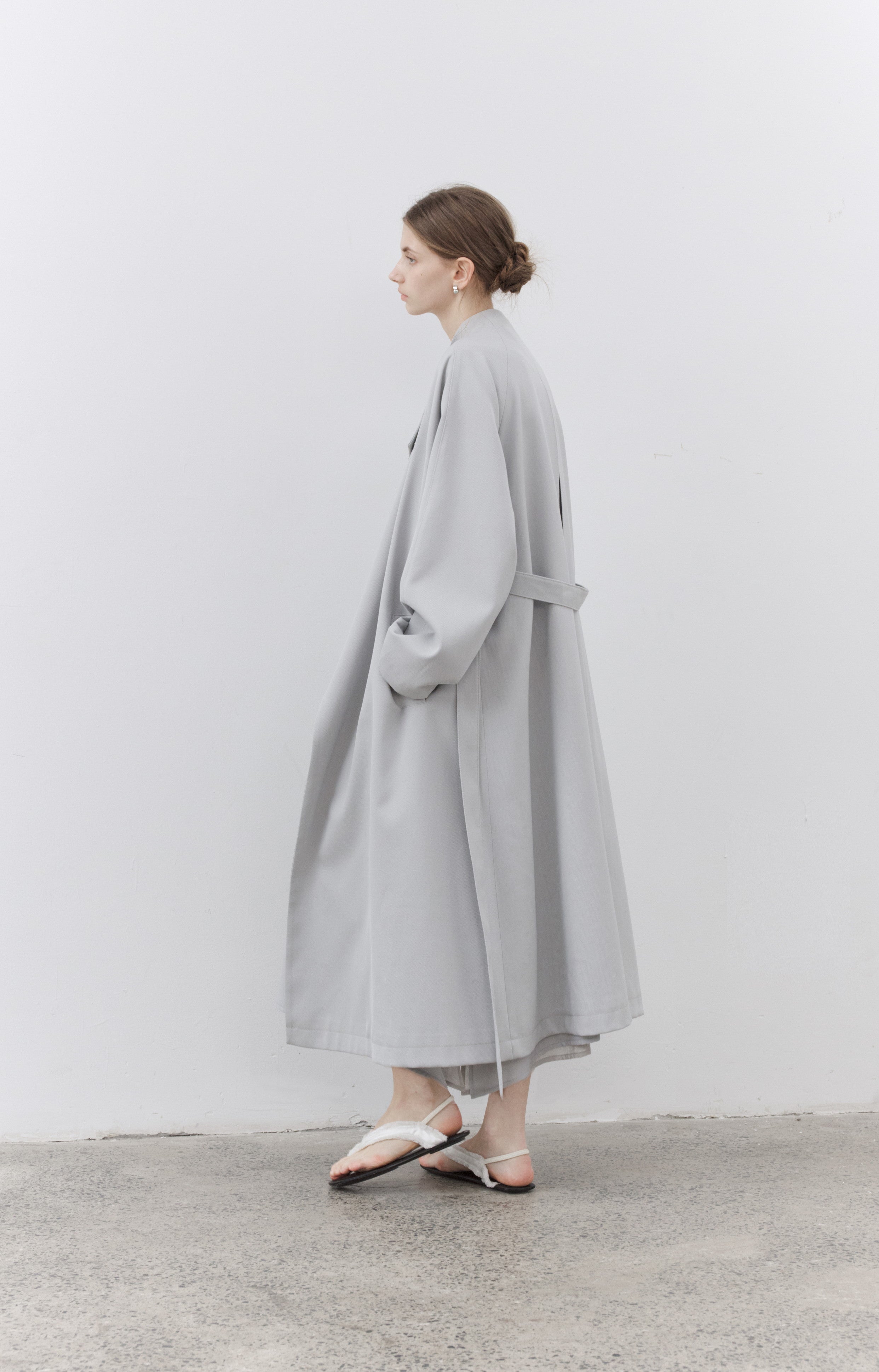 SMOOTH FLARE LAPEL TRENCH / スムースフレアラペルトレンチ