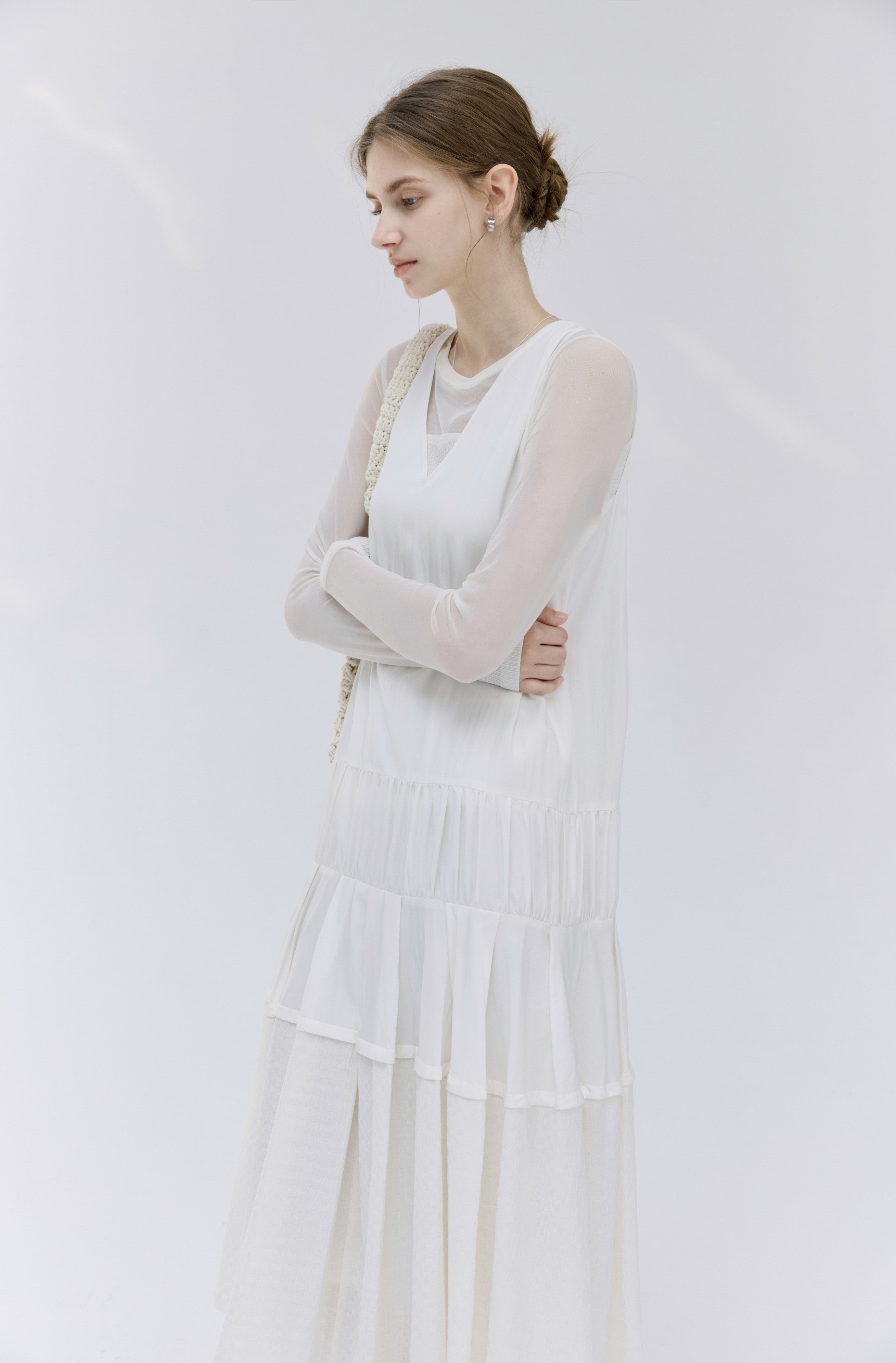 PART SHEER NATURAL TOP / 파트 시어 내츄럴 톱