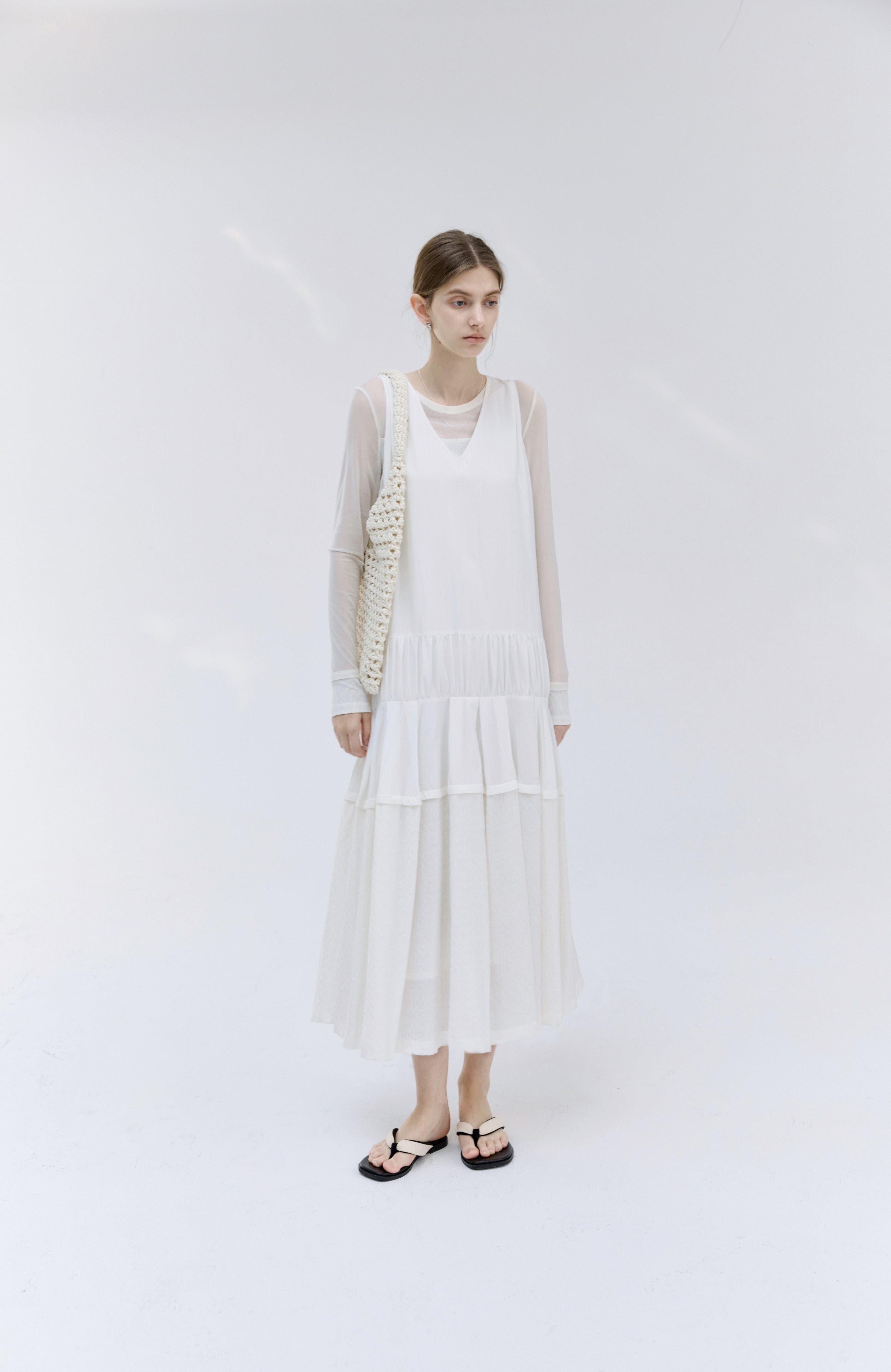 PART SHEER NATURAL TOP / 파트 시어 내츄럴 톱