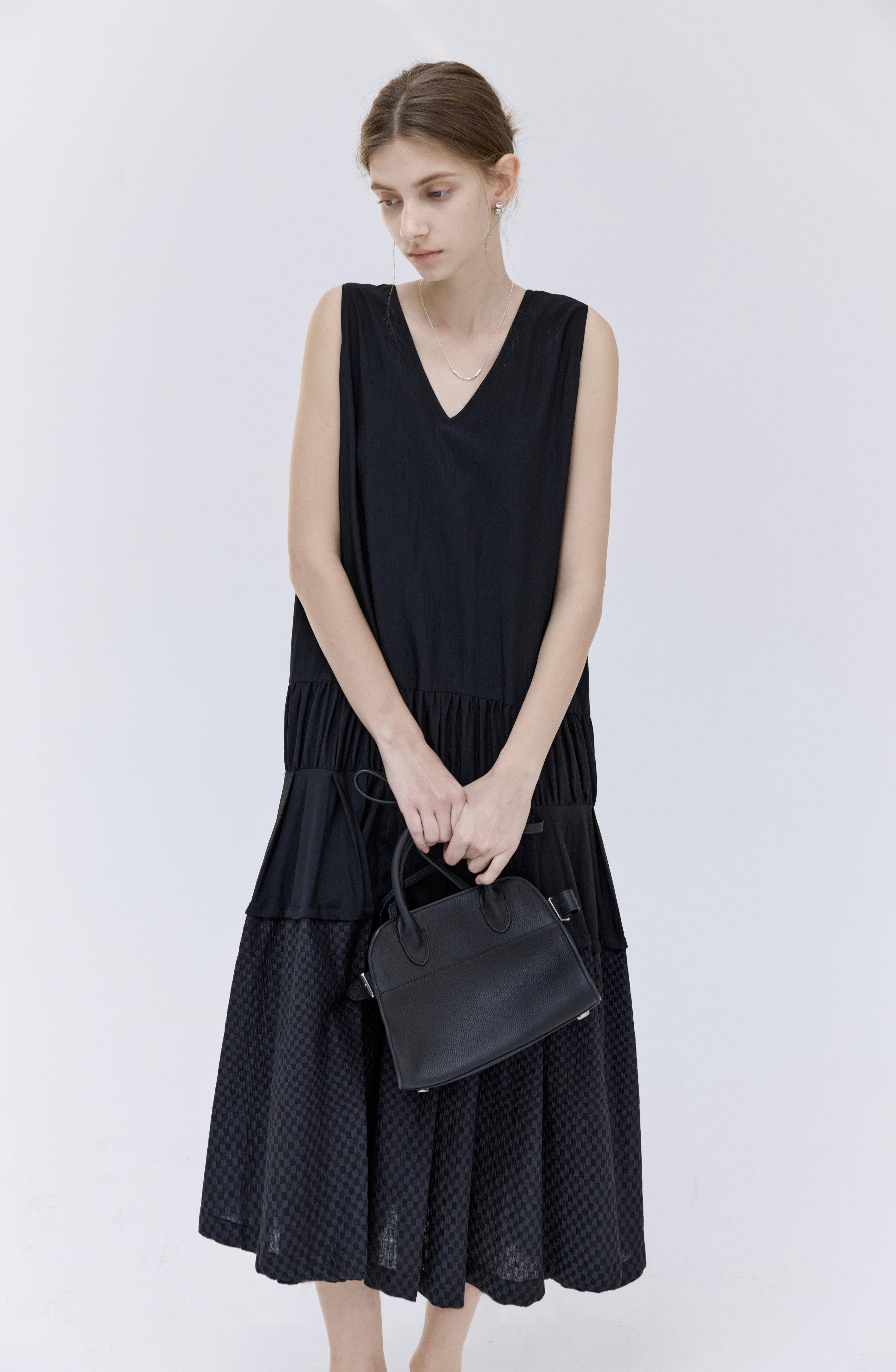 HEM EDGE TIERED DRESS / ヘムエッジティアードワンピース