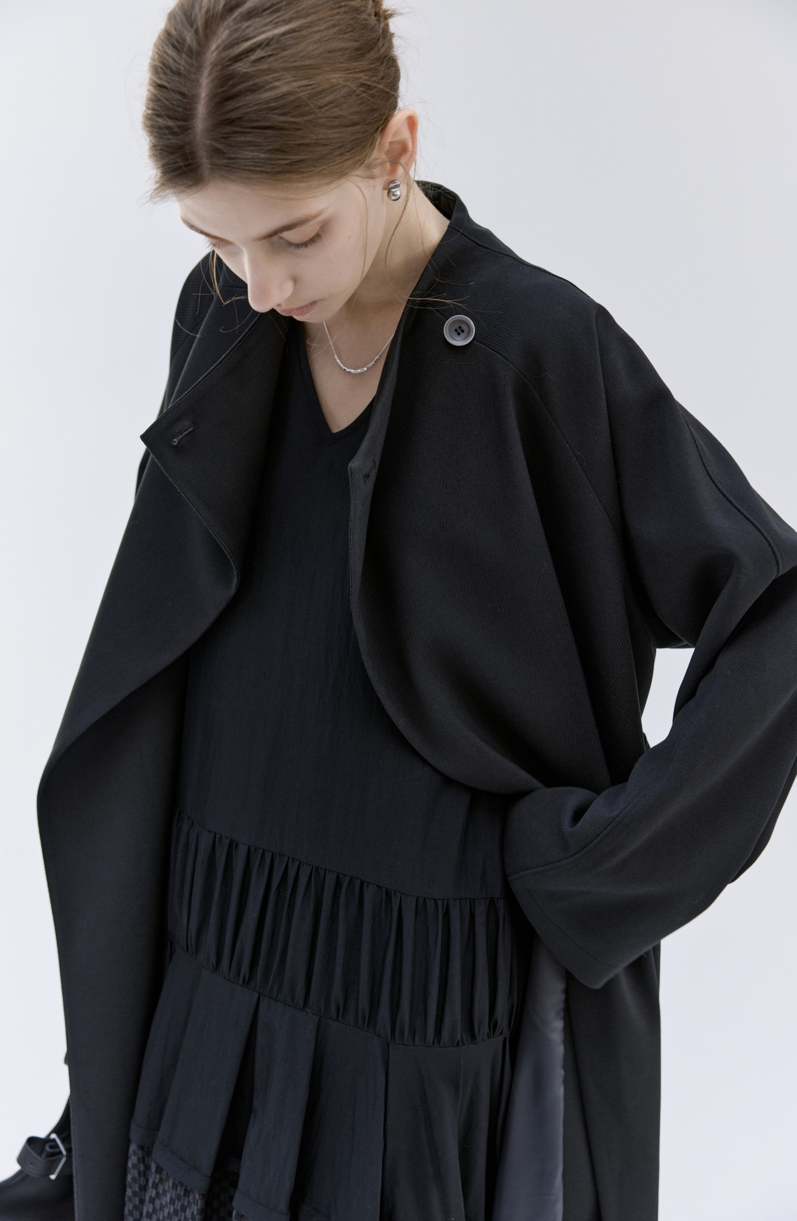 HEM EDGE TIERED DRESS / ヘムエッジティアードワンピース