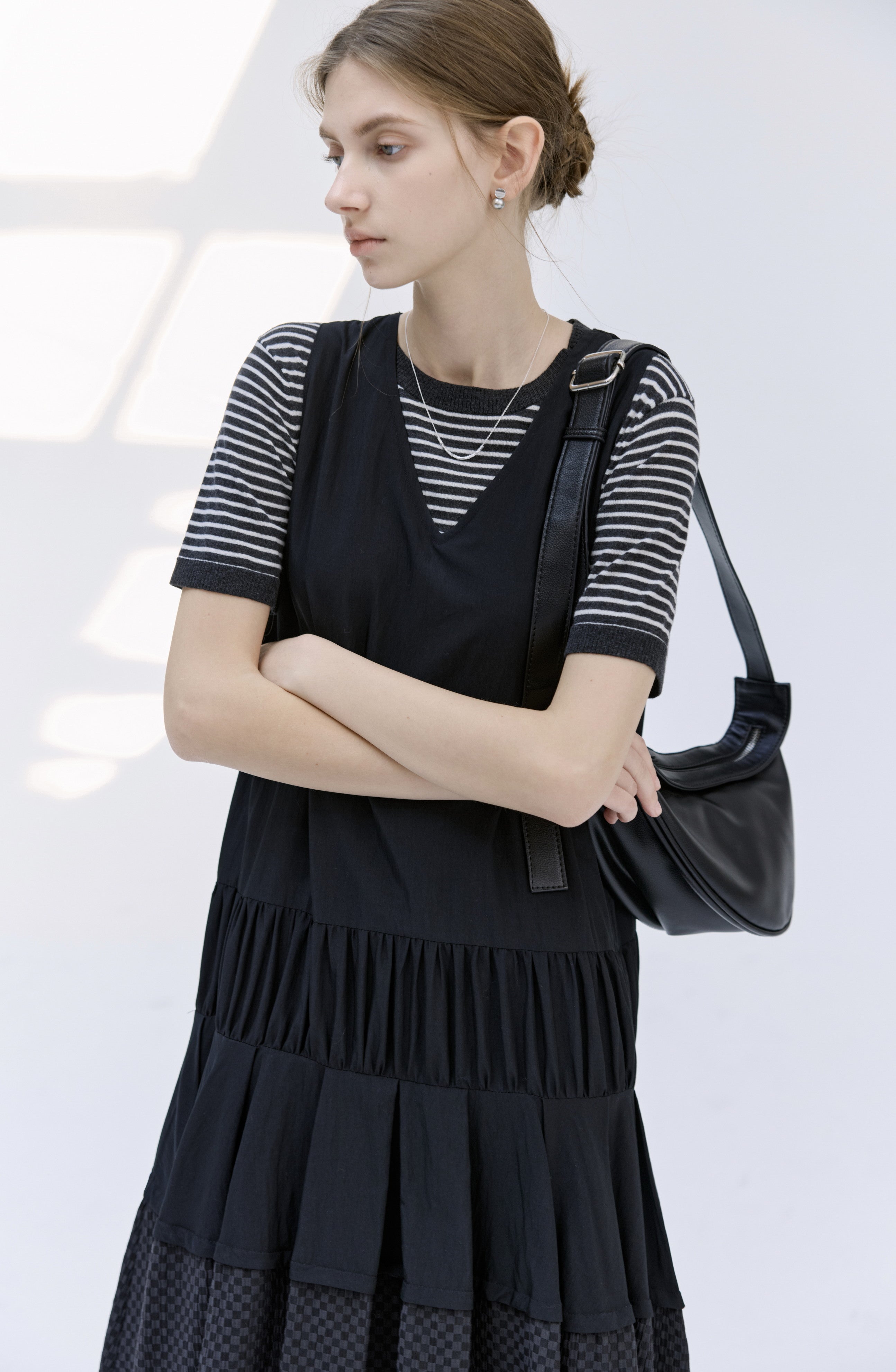 HEM EDGE TIERED DRESS / ヘムエッジティアードワンピース