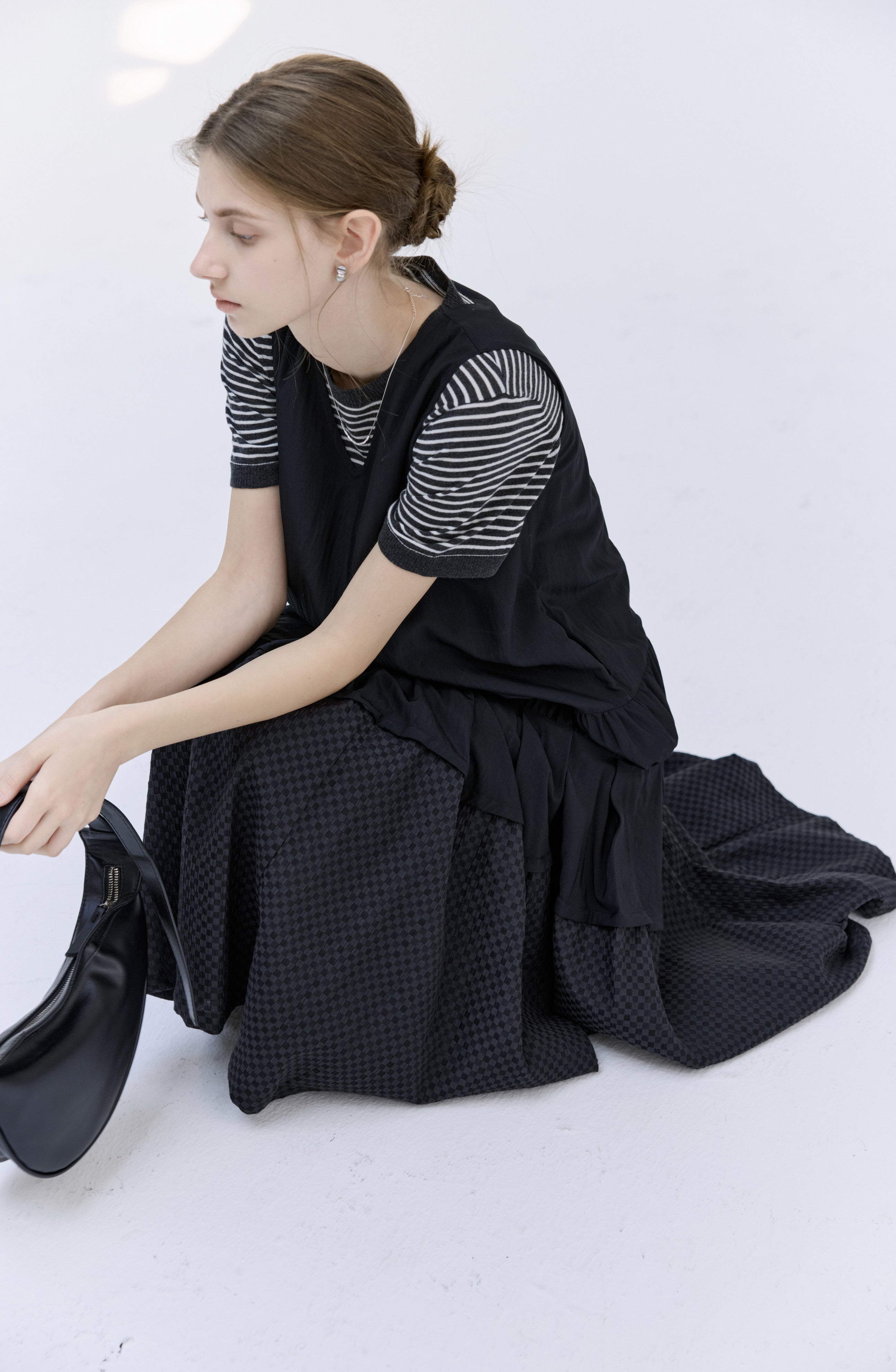 HEM EDGE TIERED DRESS / ヘムエッジティアードワンピース