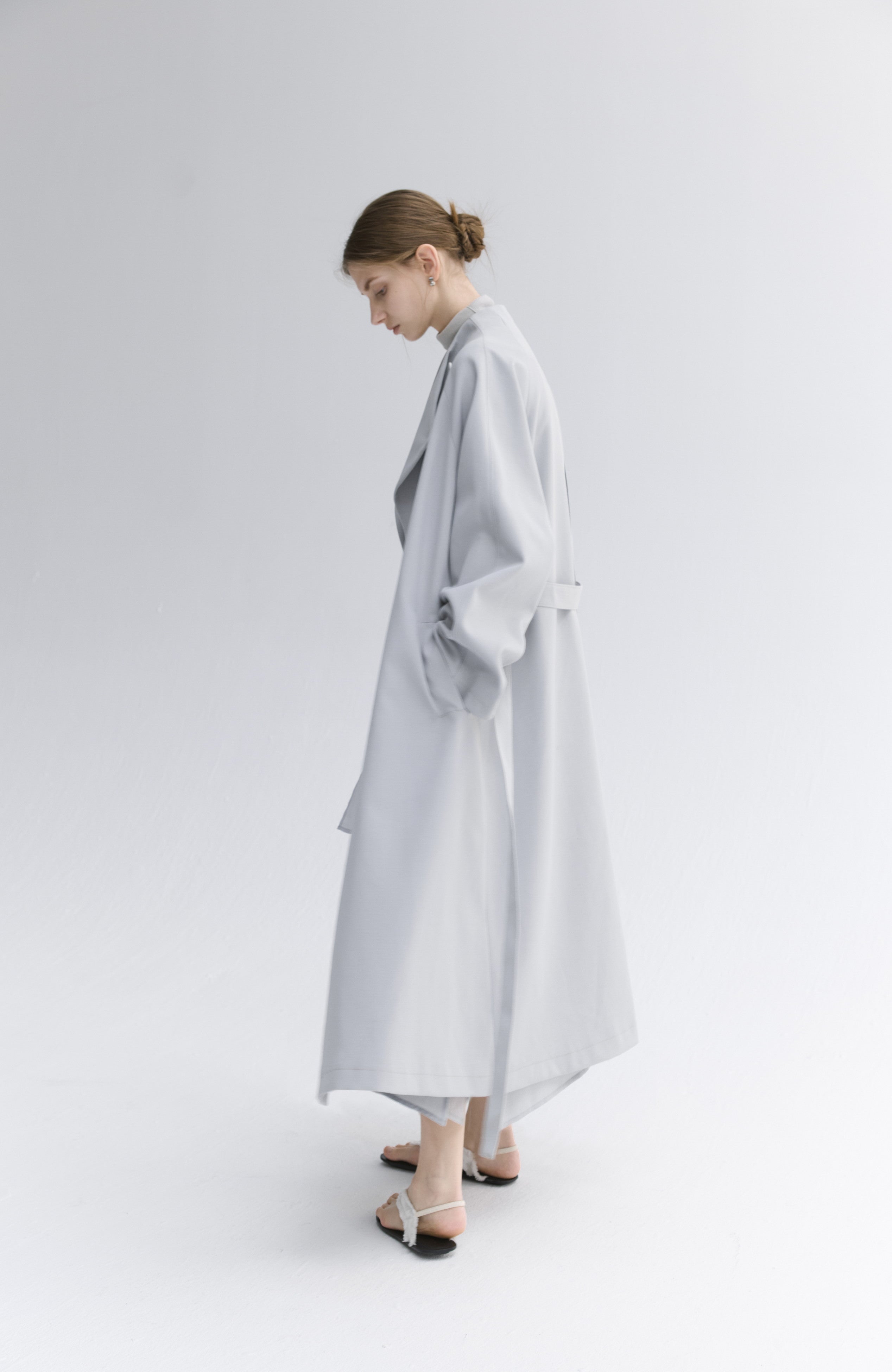 SMOOTH FLARE LAPEL TRENCH / スムースフレアラペルトレンチ