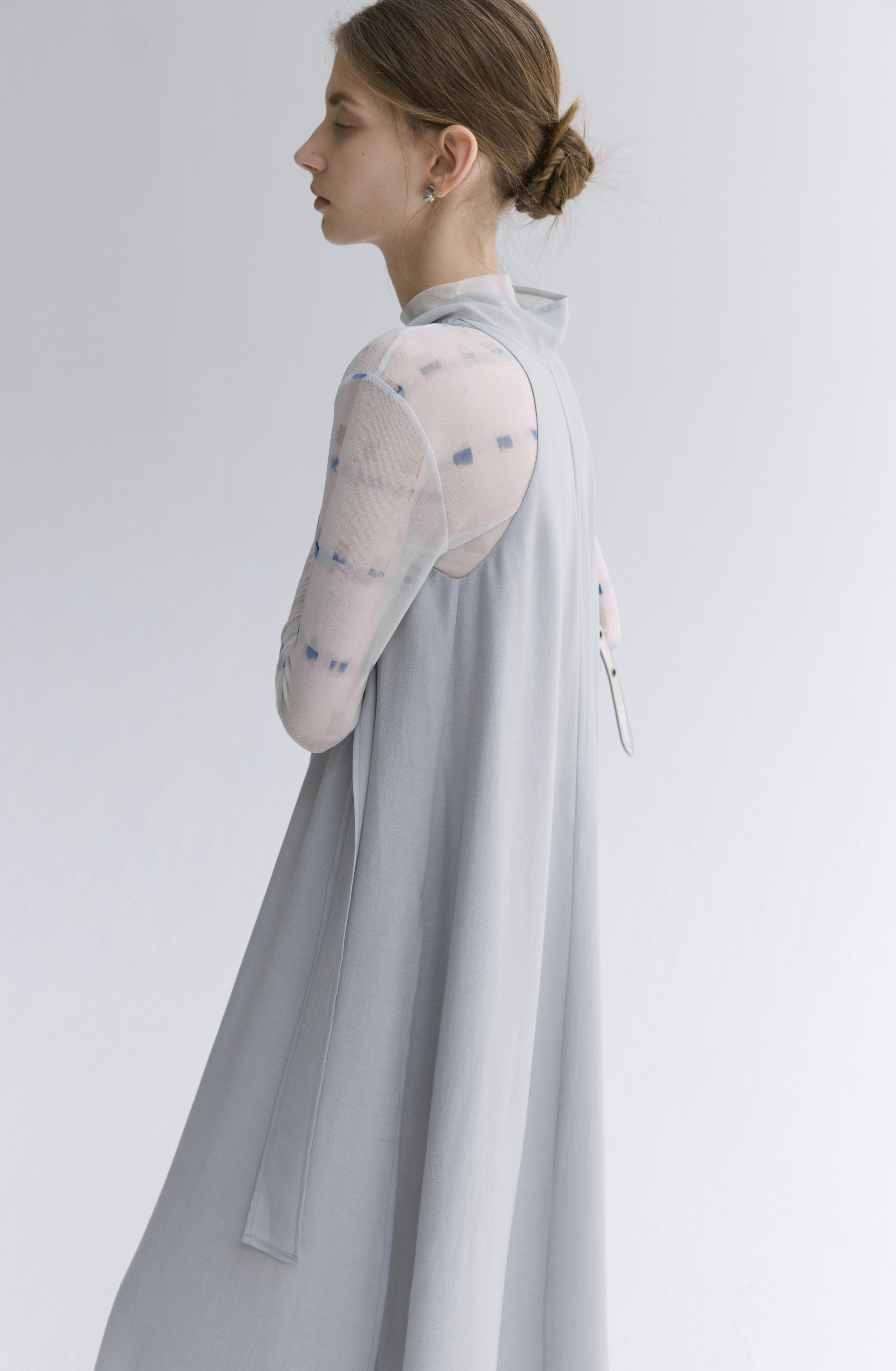 WATER PLAID SHEER TOP / ウォーターチェックシアートップ
