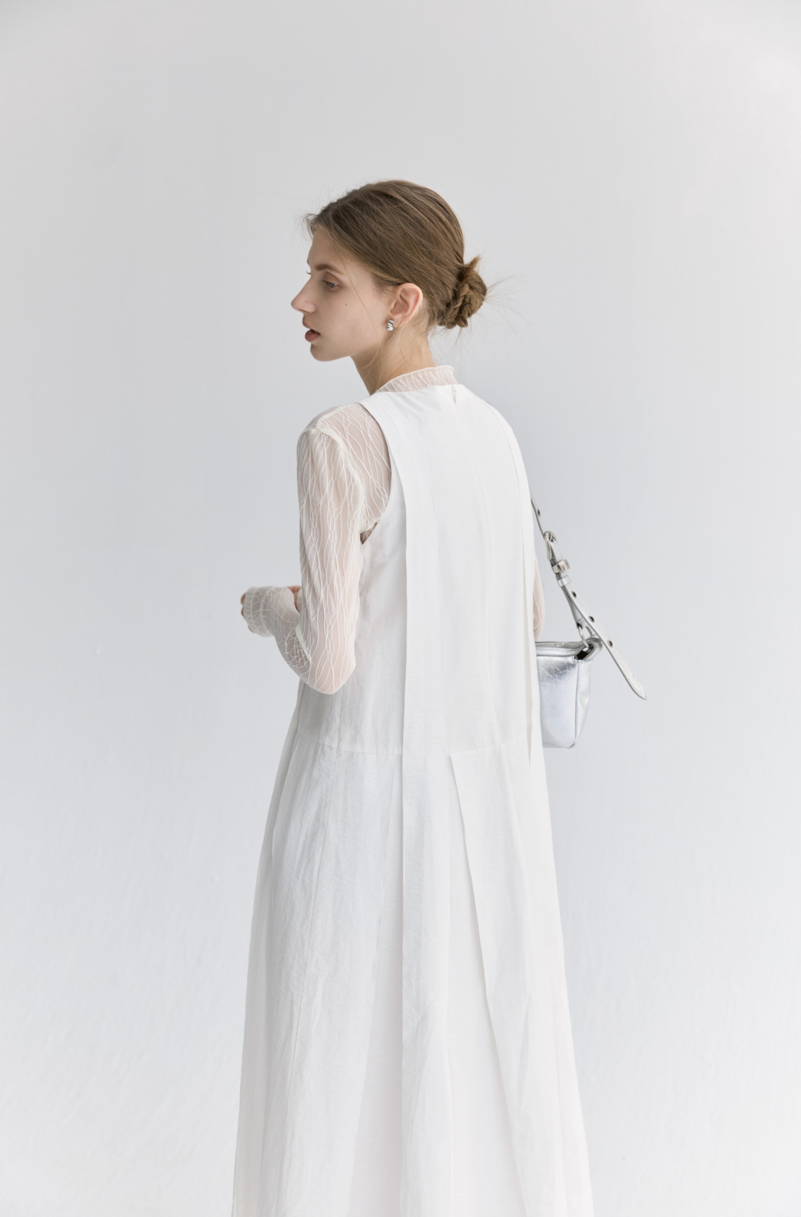 PLEATED SENSE NATURAL DRESS / プリーツセンスナチュラルワンピース
