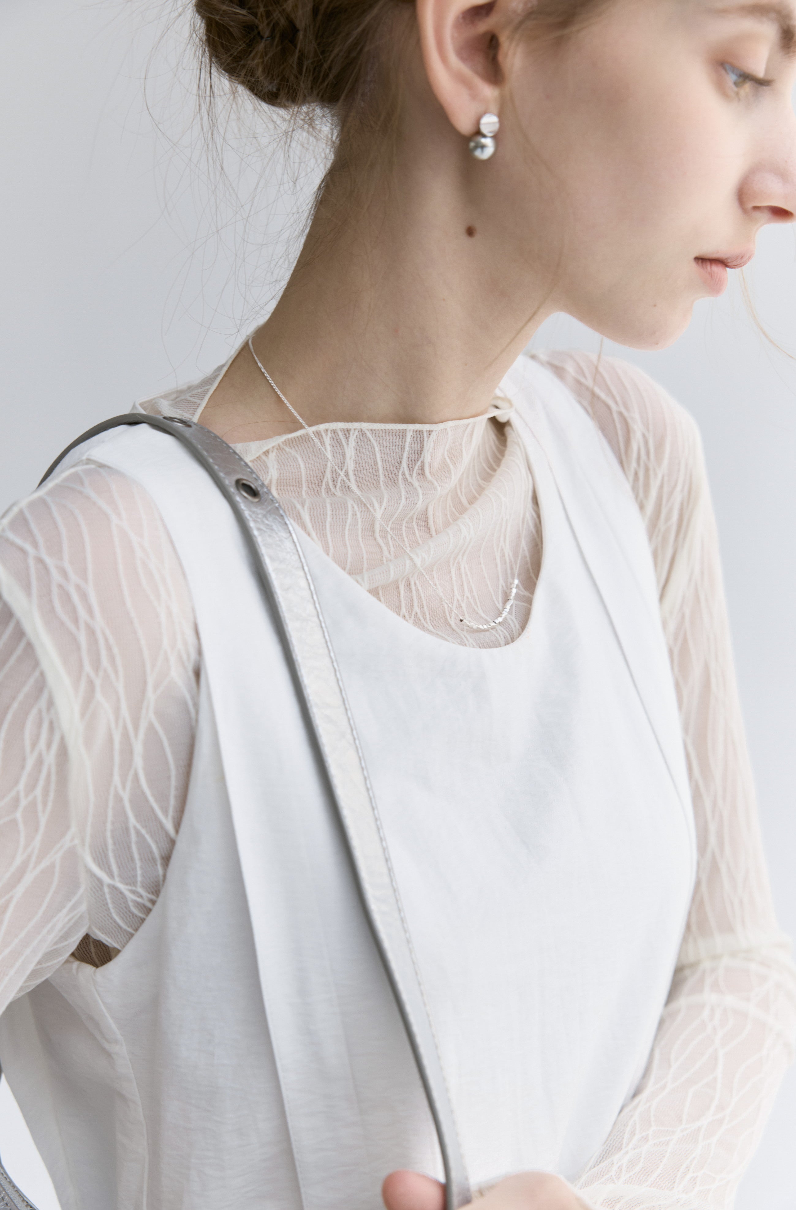TREE JACQUARD SHEER TOP / ツリージャカードシアートップ