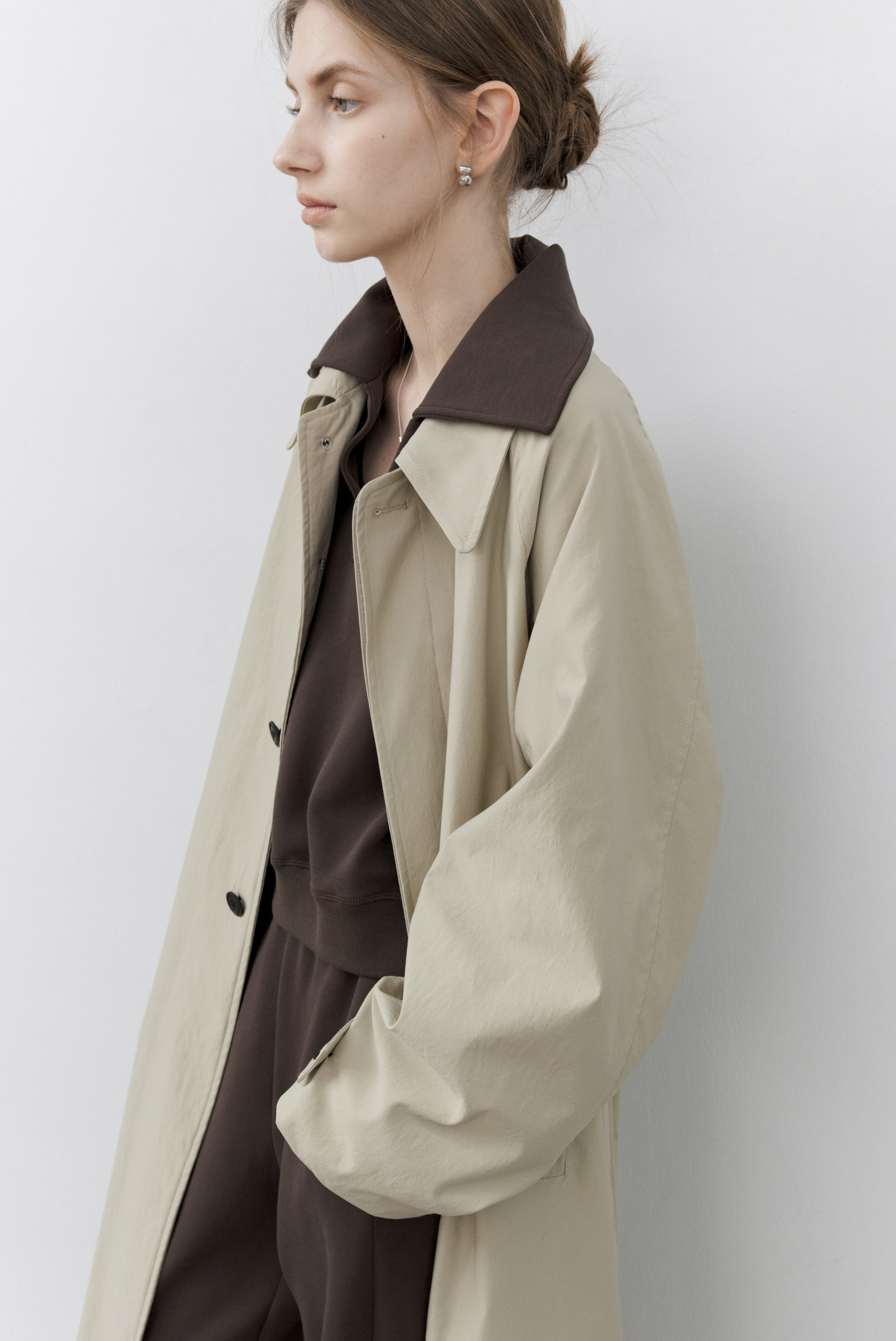 V-NECK LAPEL SWEATSHIRT/V 넥 래퍼 스웨트
