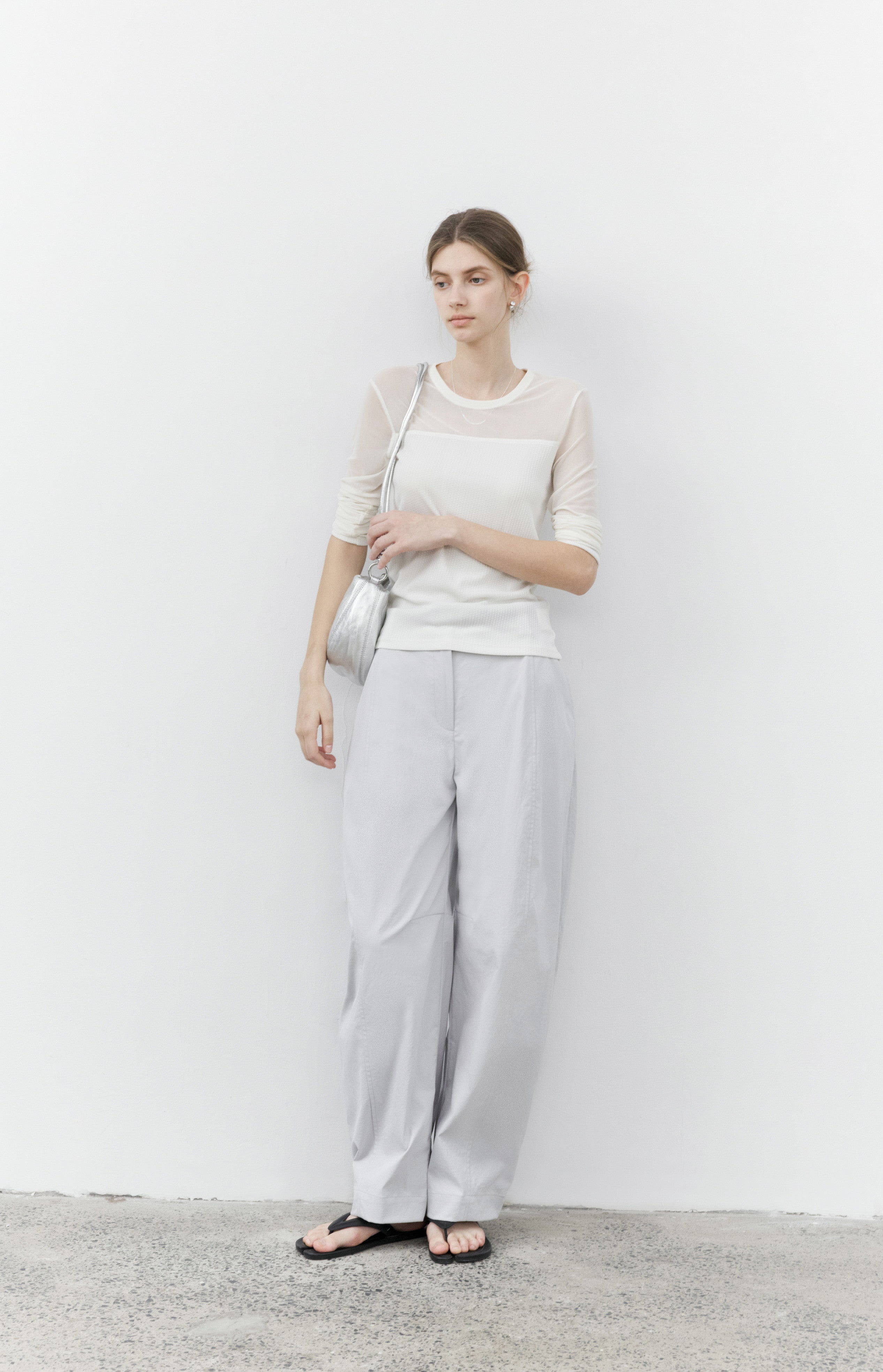 PART SHEER NATURAL TOP / 파트 시어 내츄럴 톱