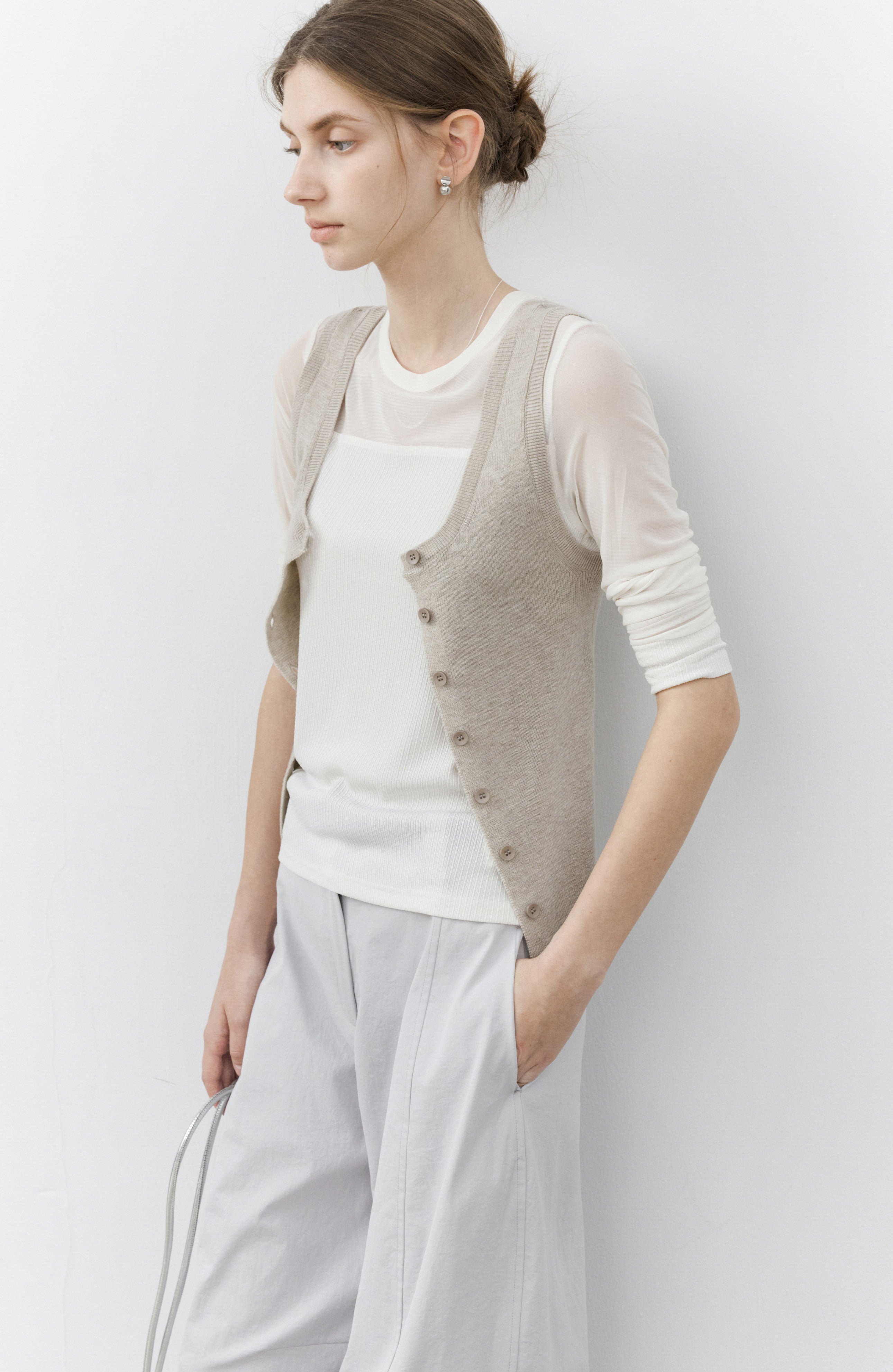 PART SHEER NATURAL TOP / 파트 시어 내츄럴 톱