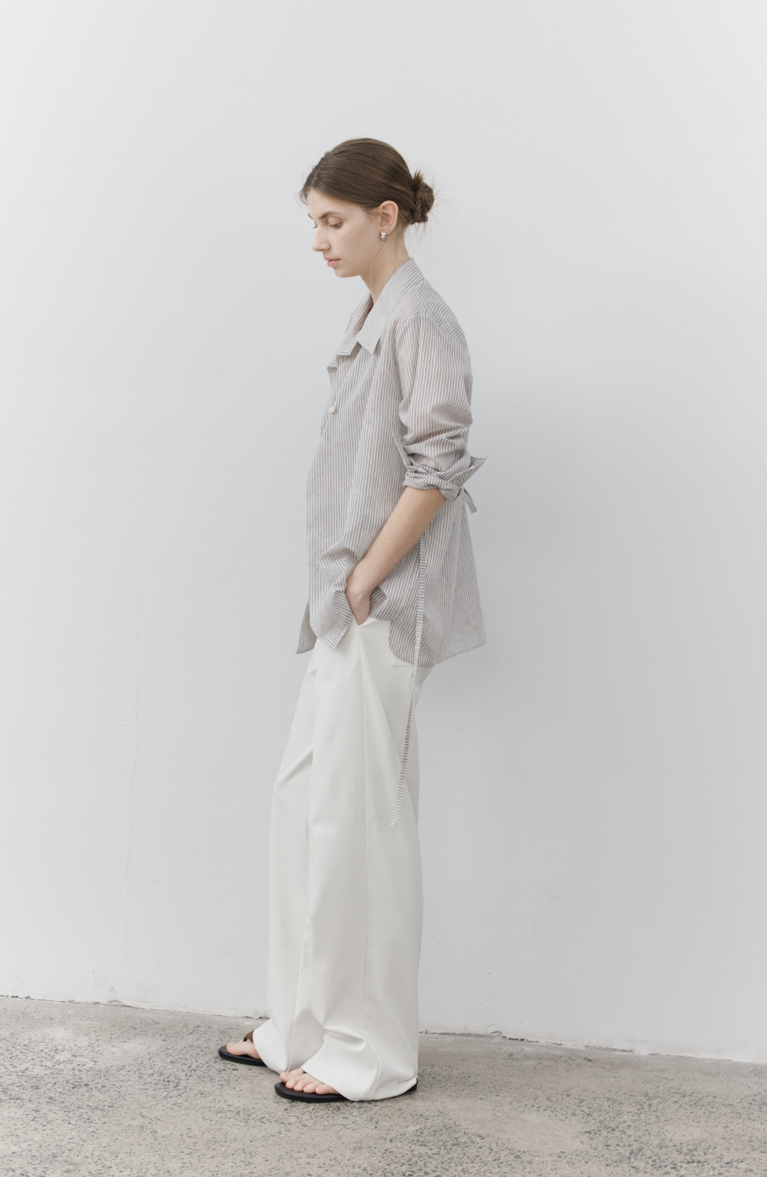 WHITE LOOSE SOFT PANTS