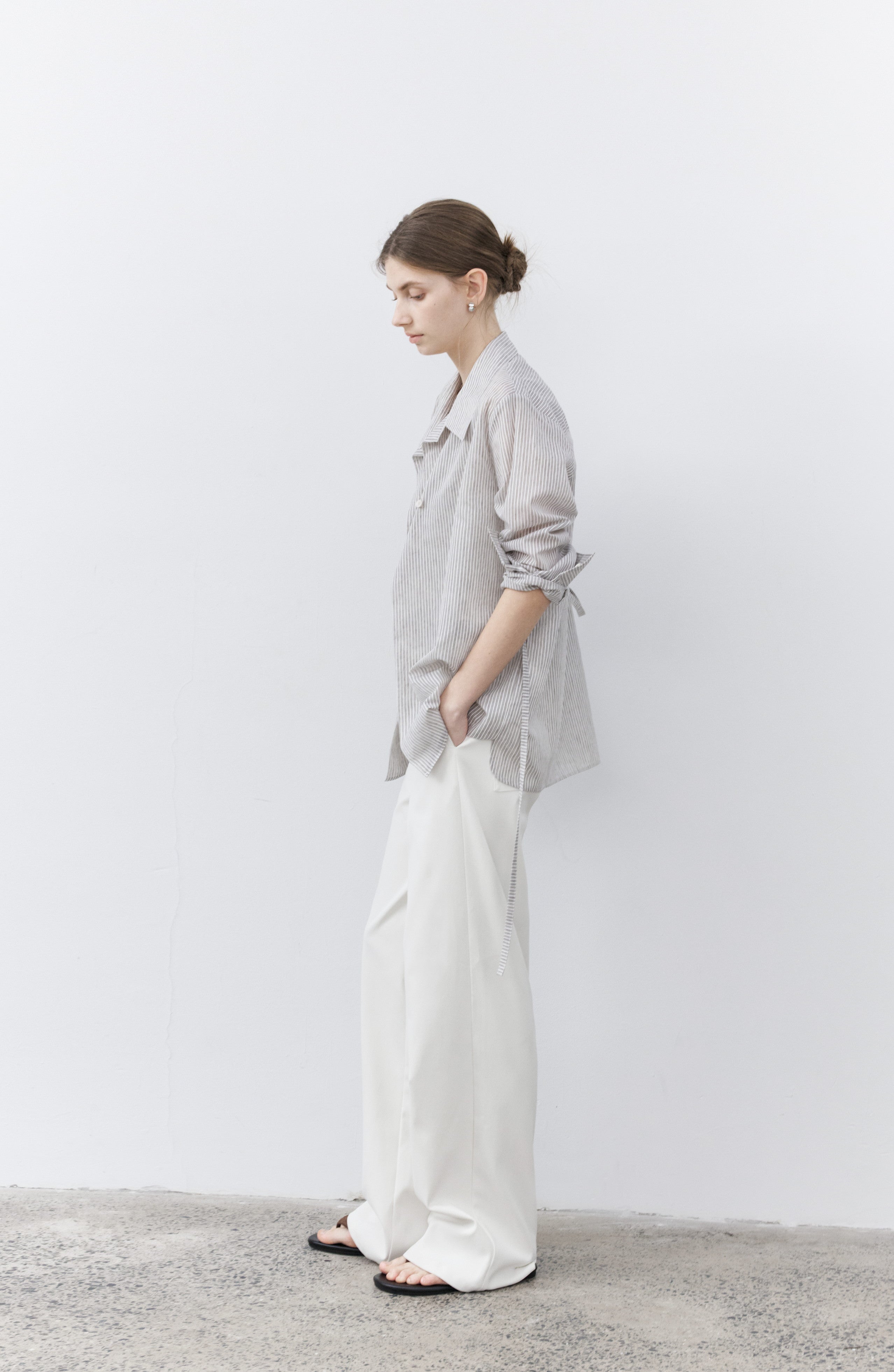 STRING MARK STRIPE SHIRT / ストリングマークストライプシャツ