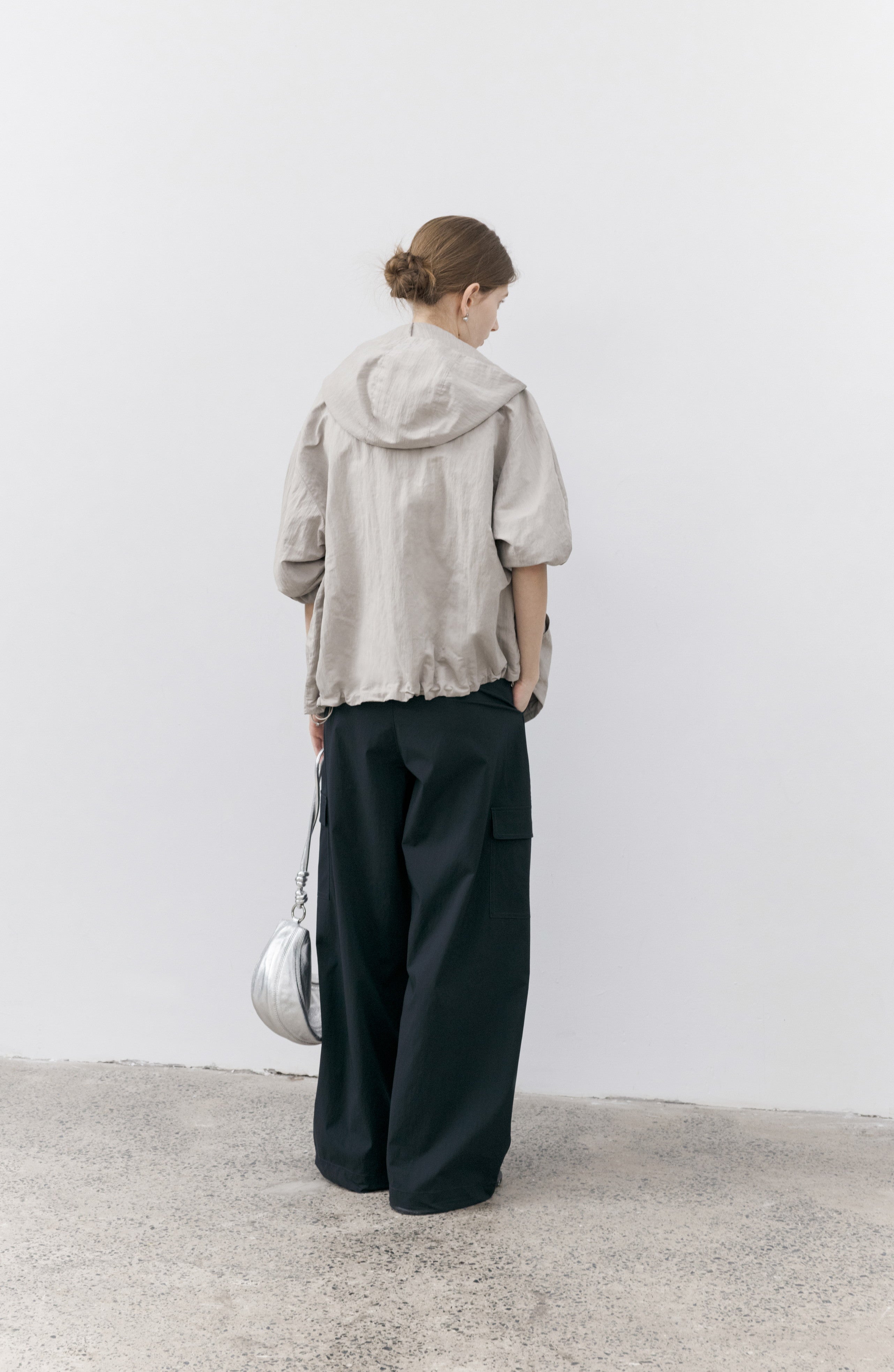 STRING HOOD WRINKLE BLOUSON / 스트링 푸드 링클 블루존