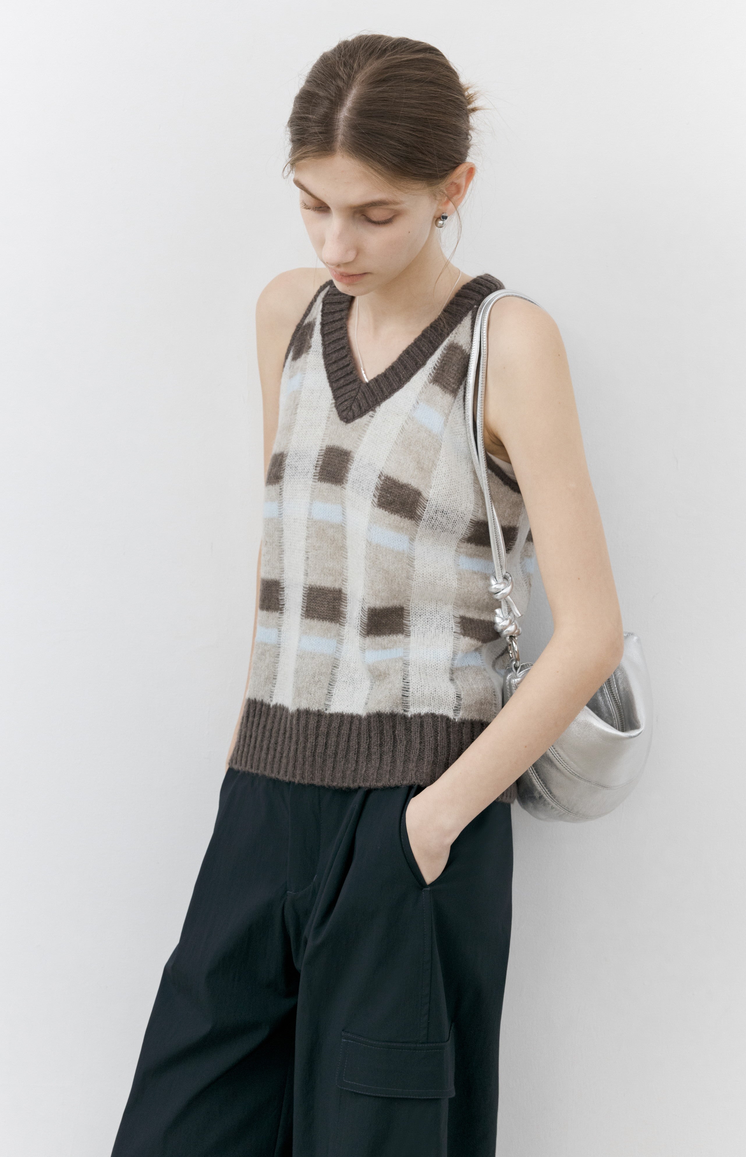 HALTER PLAID SOFT VEST